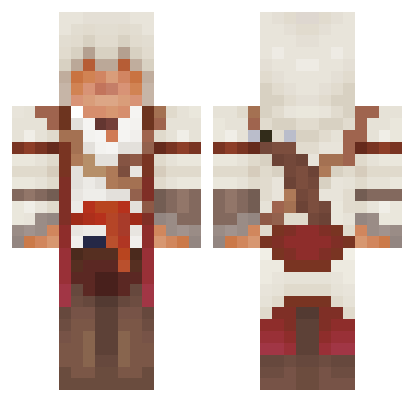 ibxeko Minecraft skin, front and back view