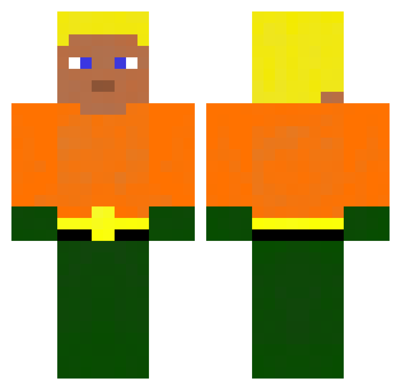 Leviathans Minecraft skin, front and back view