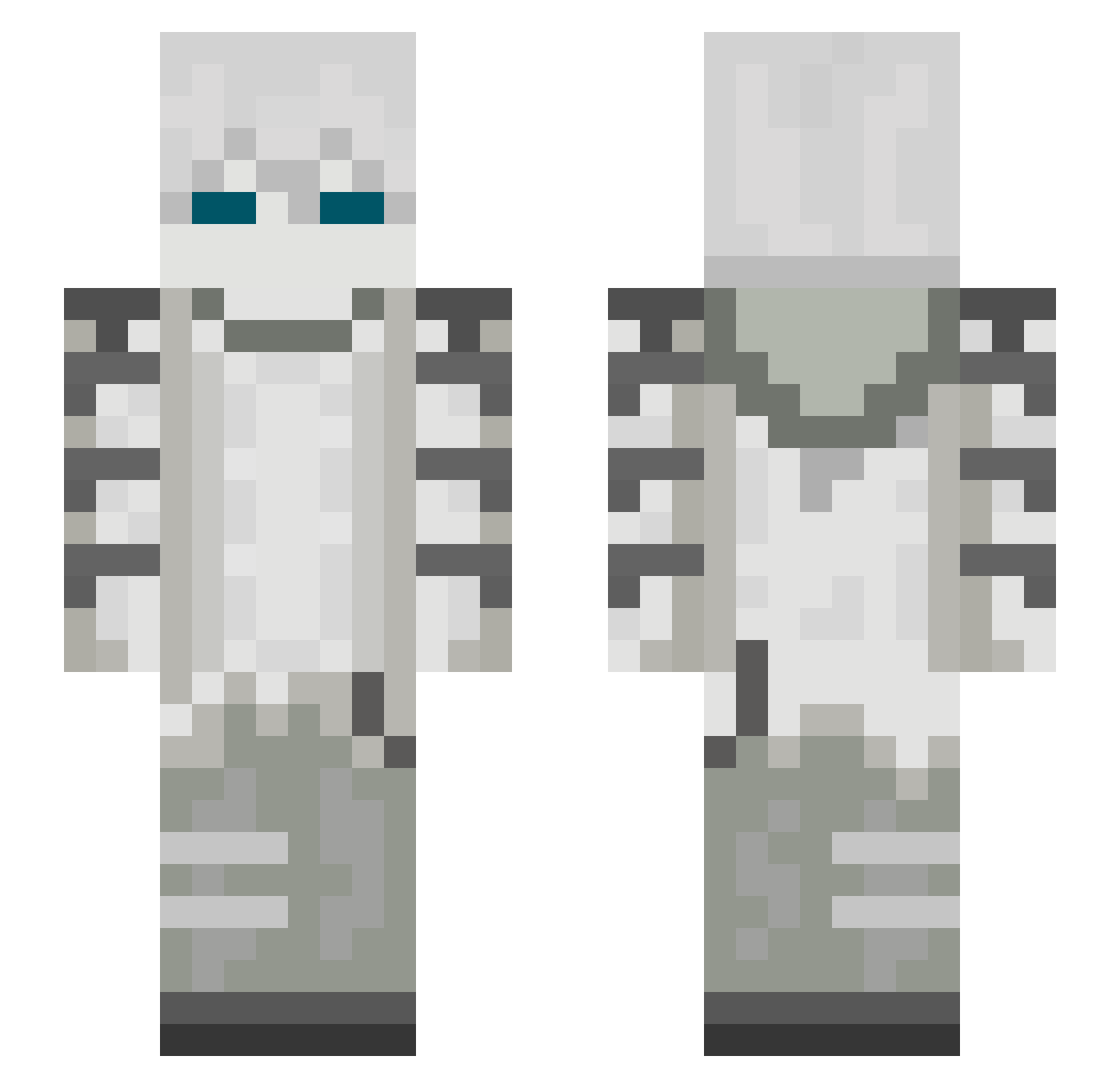 Xploser2019 Minecraft skin, front and back view