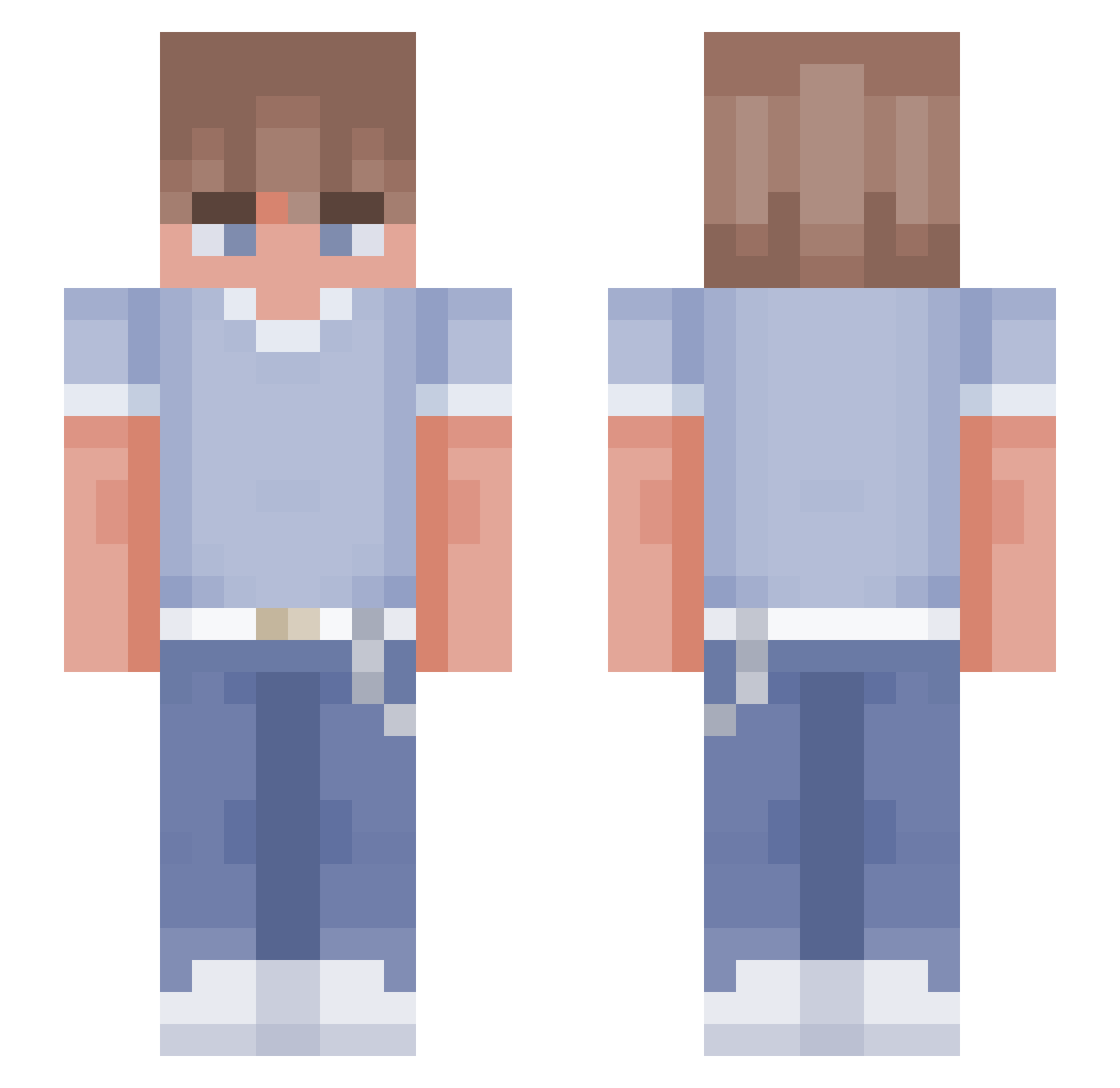 rodut75 Minecraft skin, front and back view