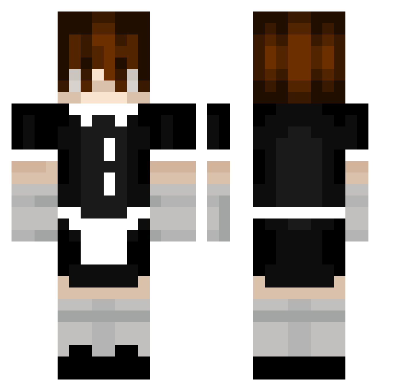 byebyenemo Minecraft skin, front and back view