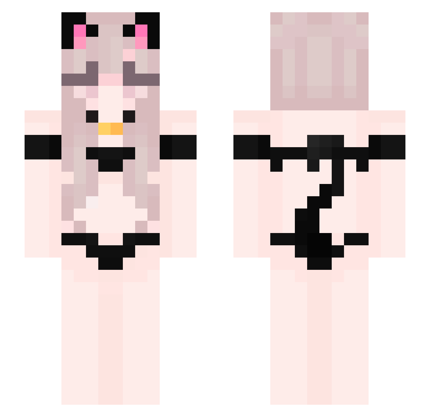 wojtkun Minecraft skin, front and back view
