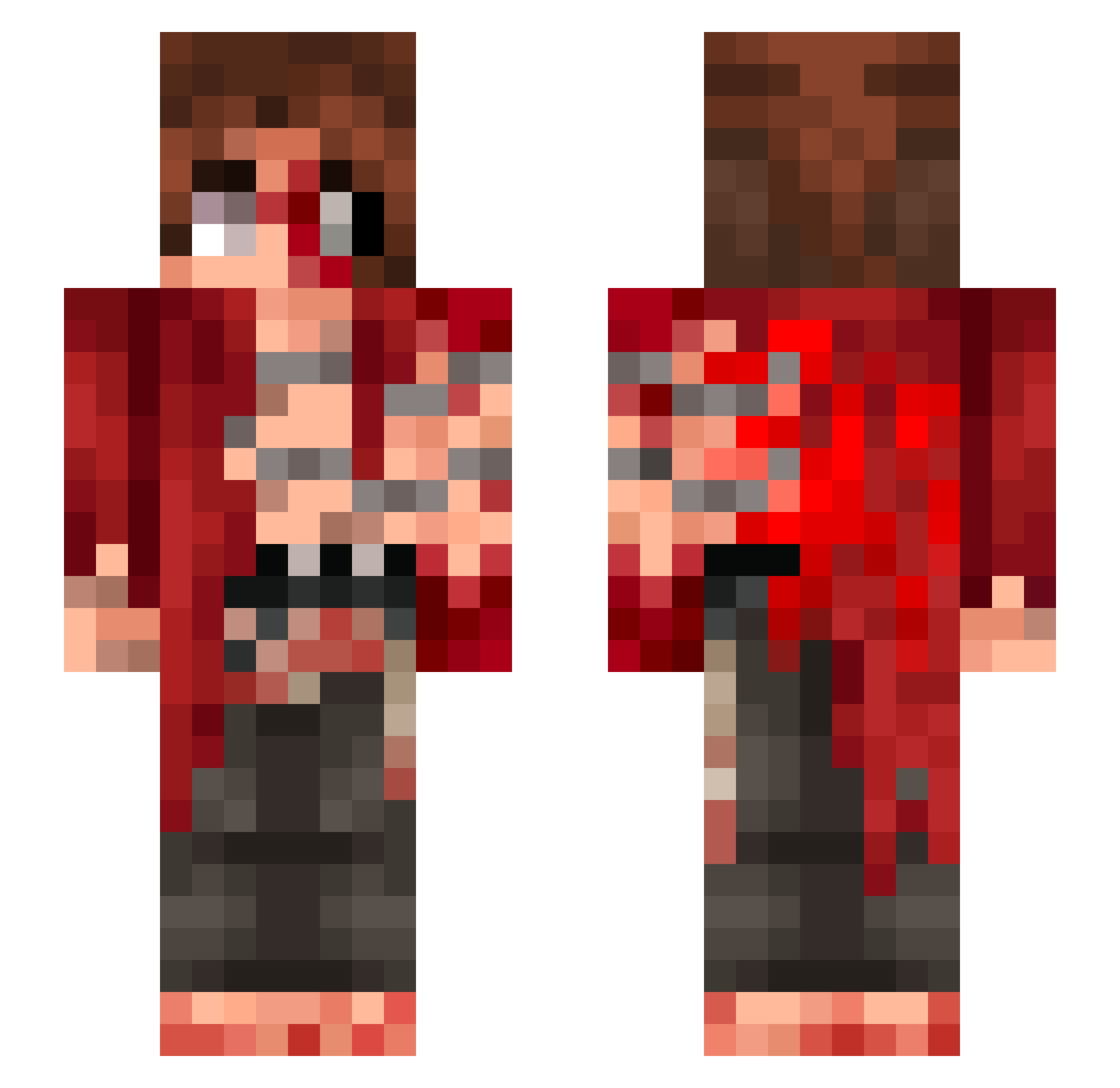 Aladinho42 Minecraft skin, front and back view
