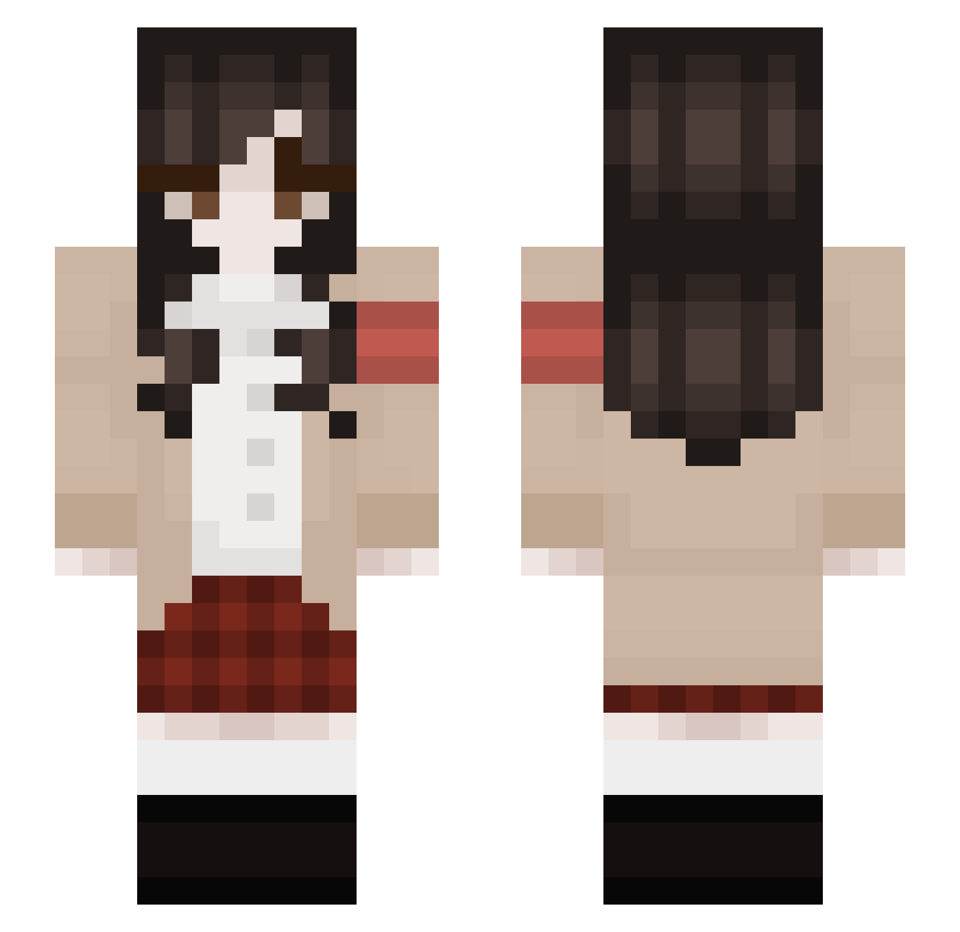 JBROWN070811 Minecraft skin, front and back view