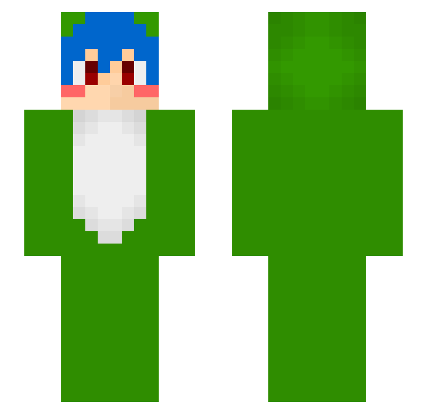 qkzmtjzm Minecraft skin, front and back view