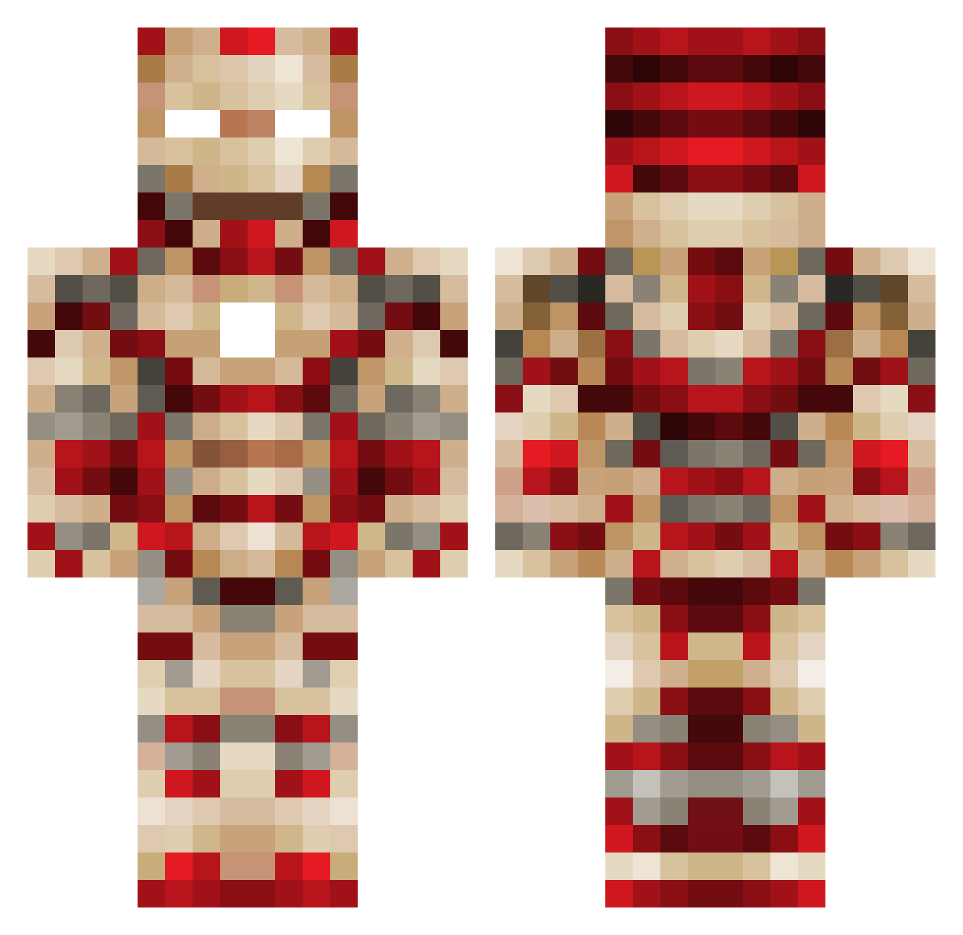 EME3110 Minecraft skin, front and back view