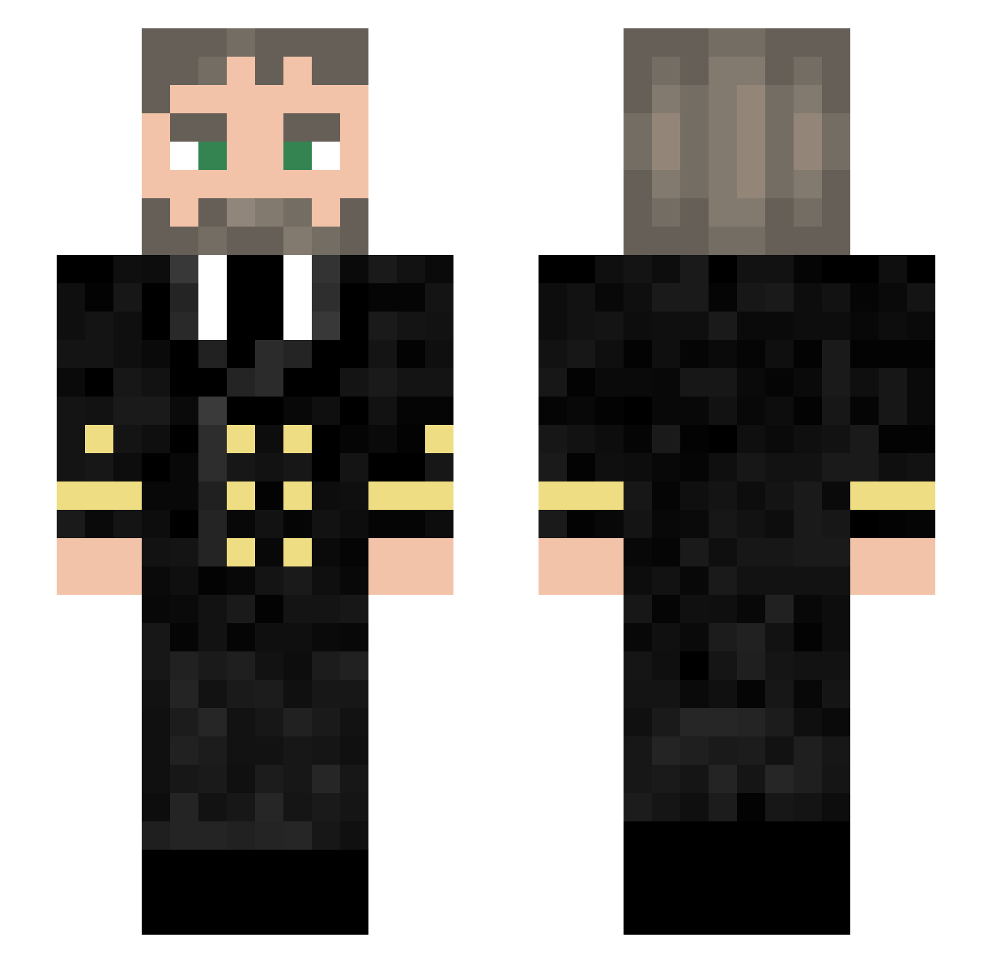 Bobob094 Minecraft skin, front and back view