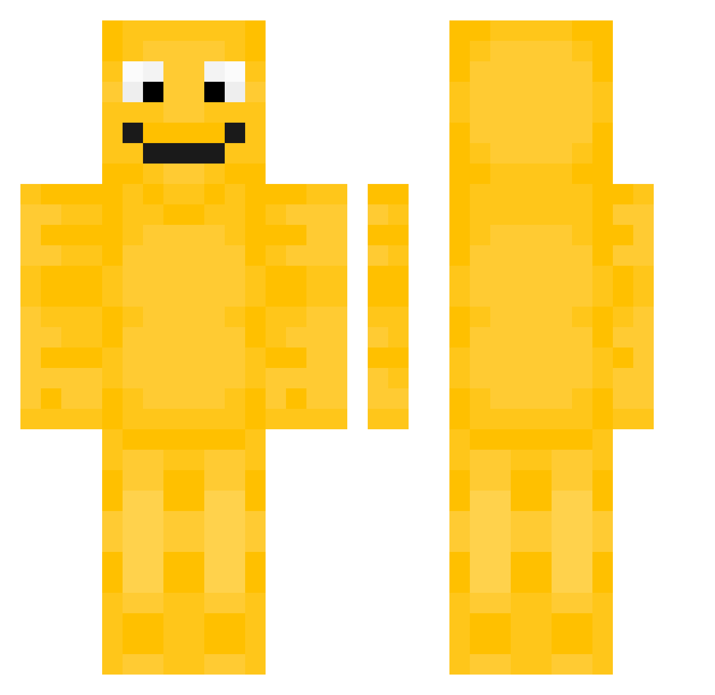 Kiszkaaa Minecraft skin, front and back view