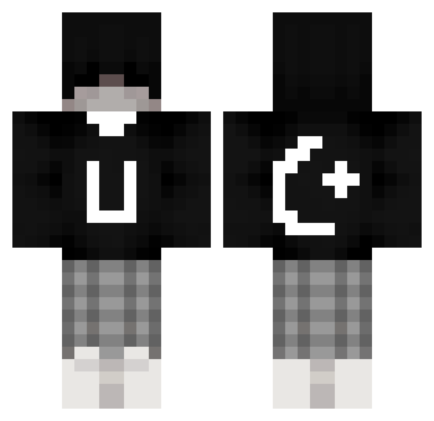 UMUTALGIN Minecraft skin, front and back view