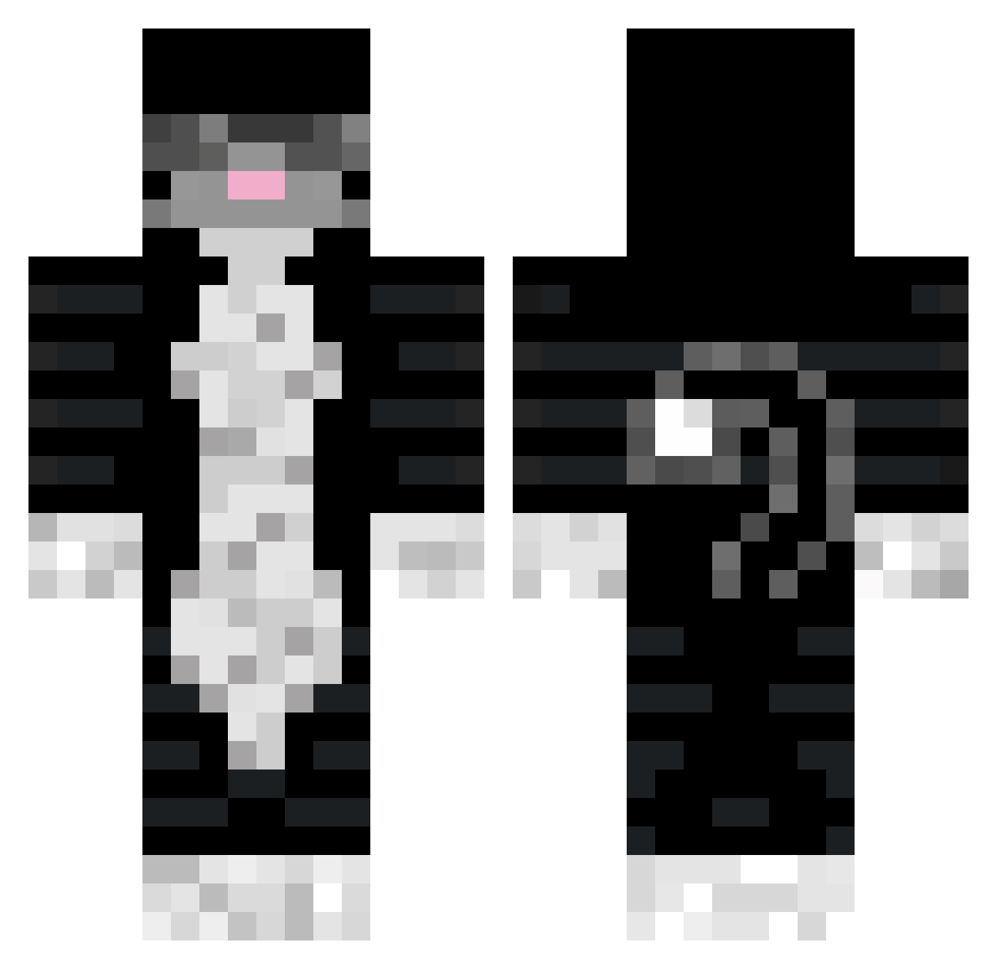 Svartberg Minecraft skin, front and back view