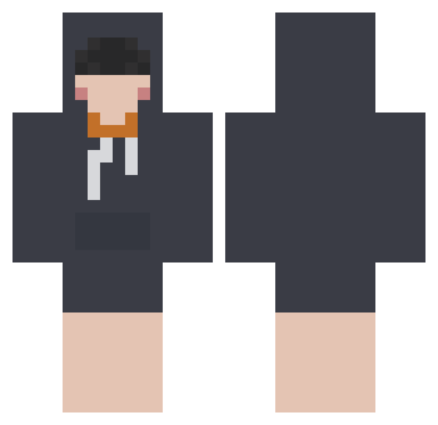 voxl777 Minecraft skin, front and back view
