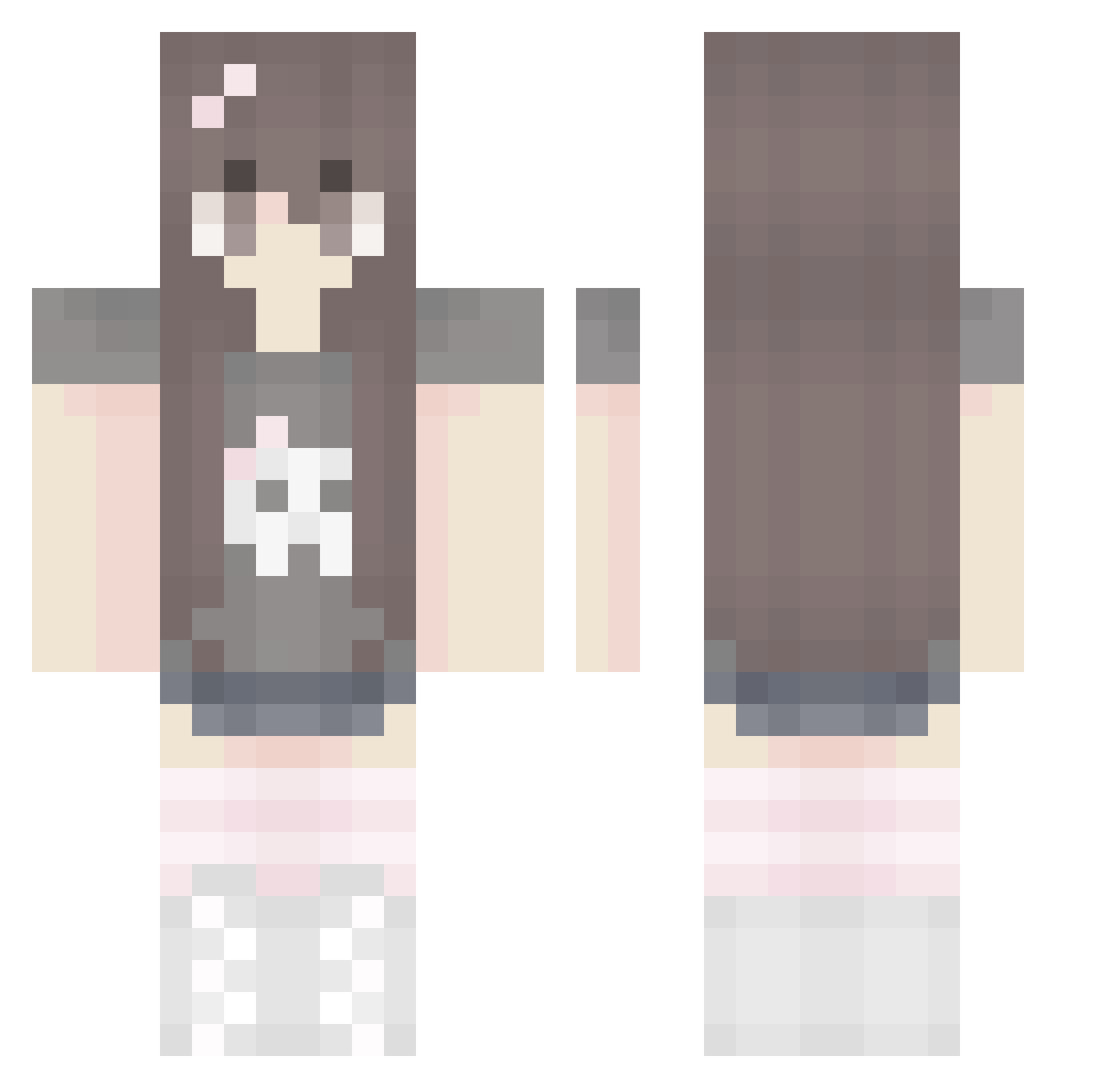 Trikcy Minecraft skin, front and back view