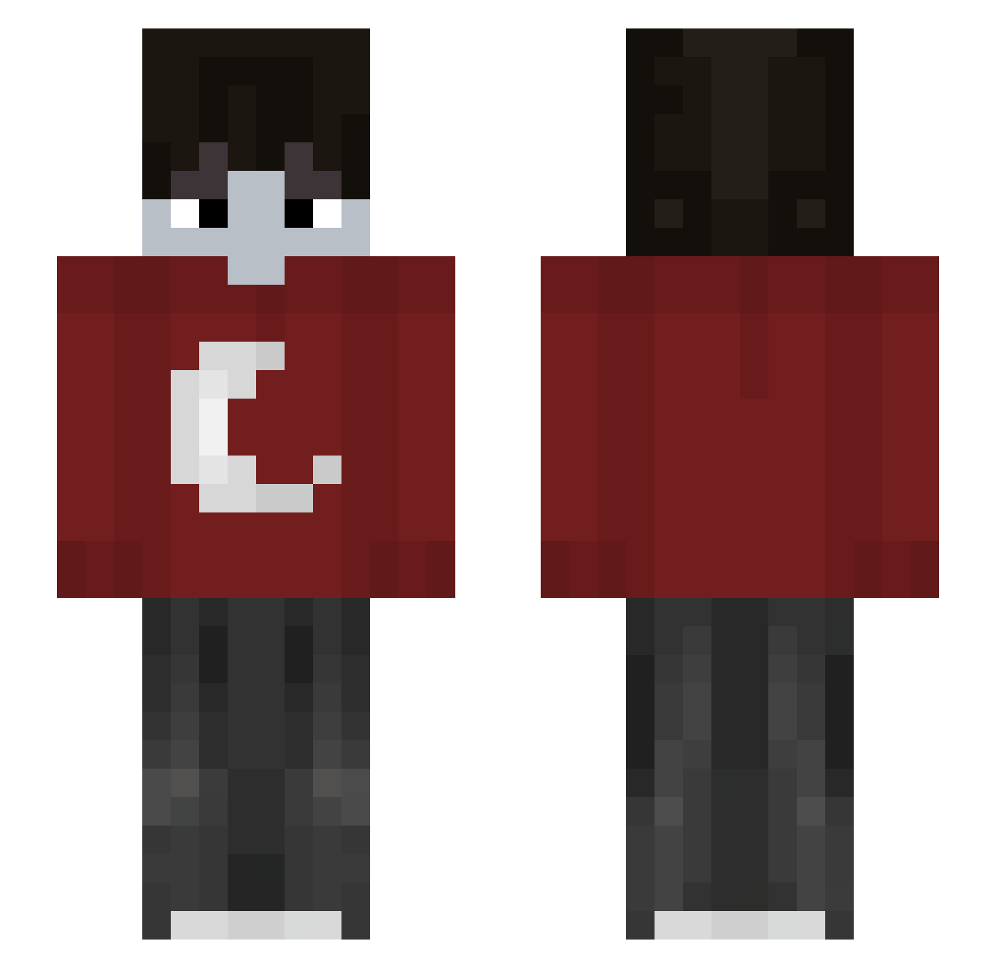 Anilo_ Minecraft skin, front and back view