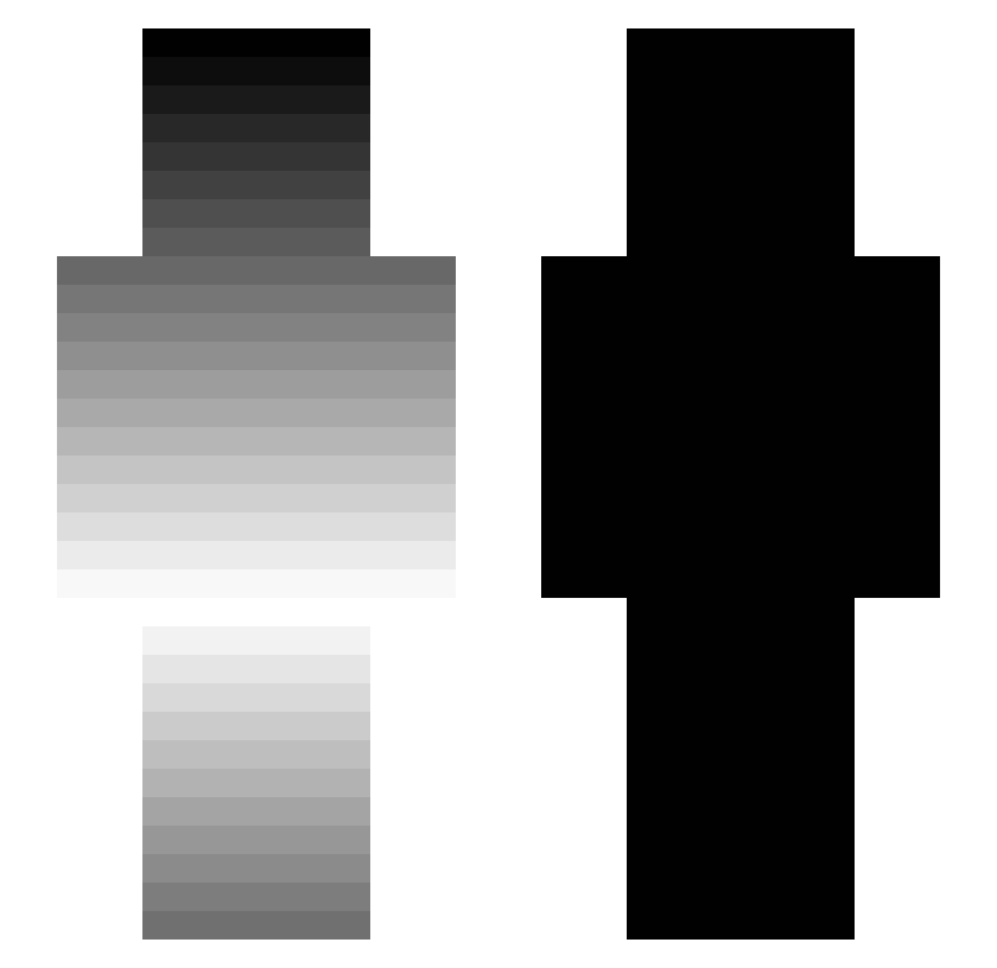 VexxNade Minecraft skin, front and back view