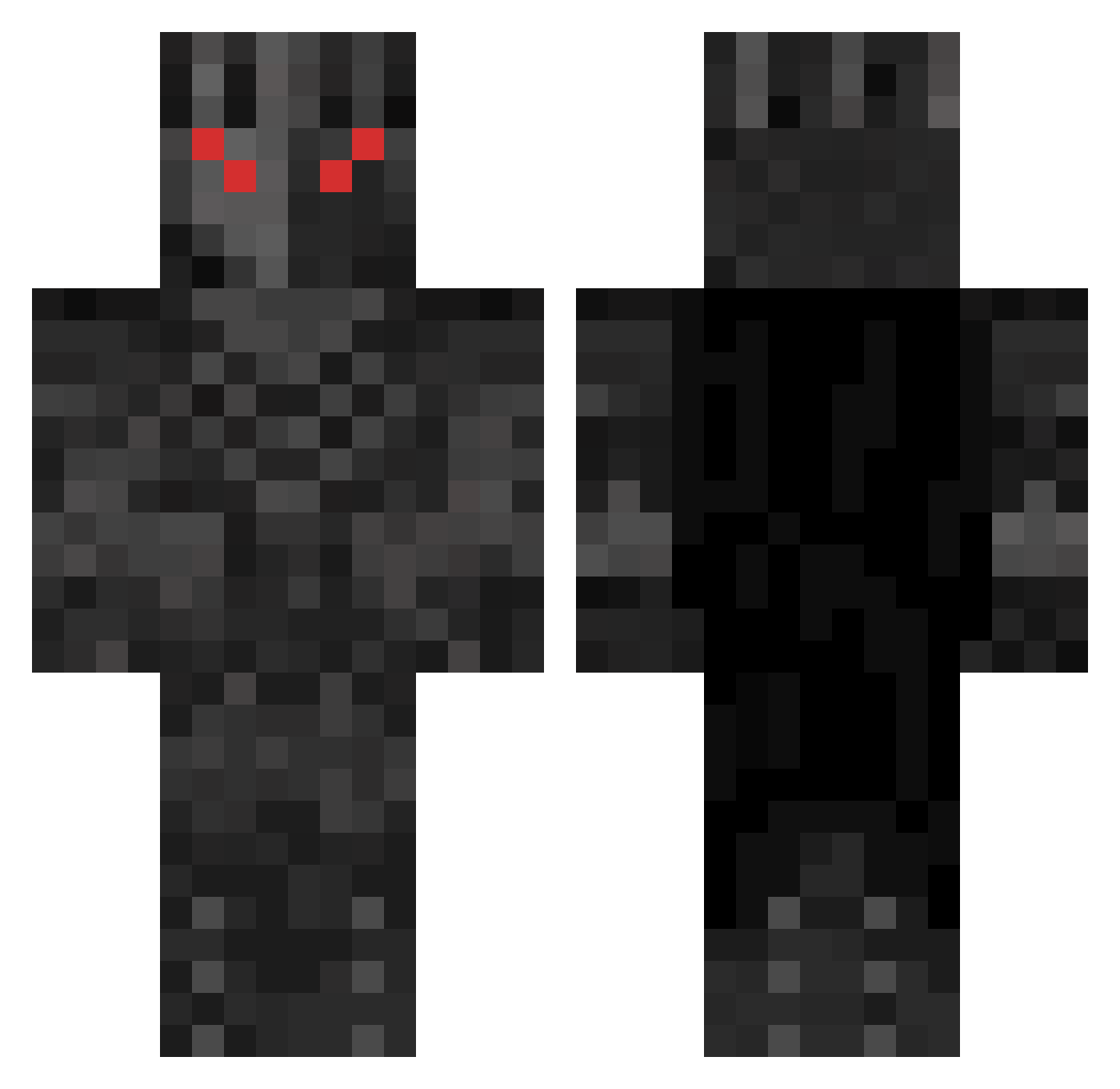 Astro934 Minecraft skin, front and back view