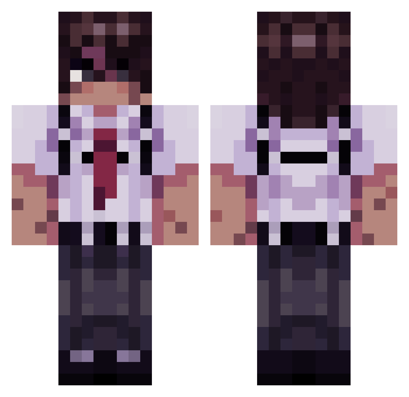 temox_17 Minecraft skin, front and back view