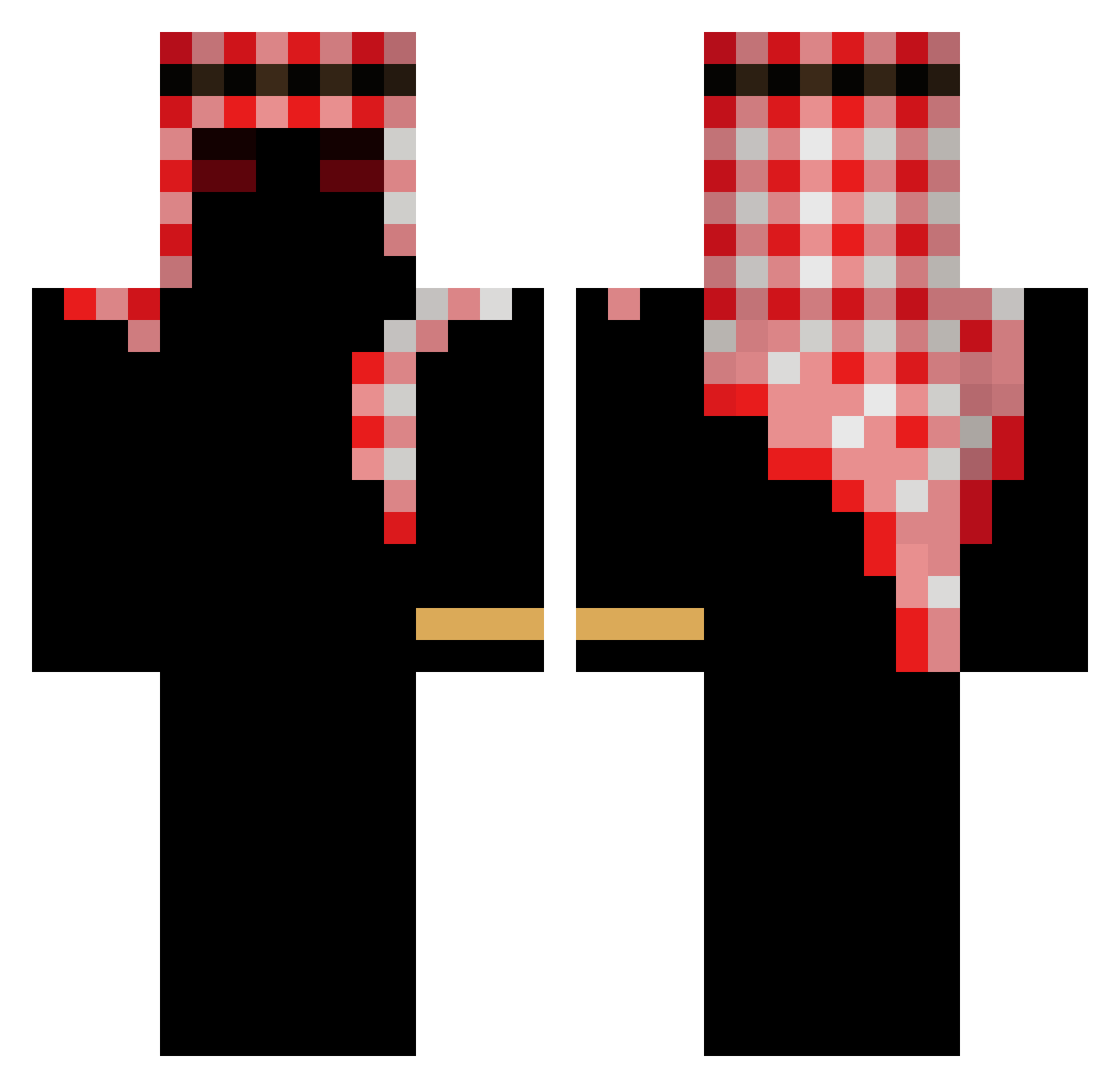 Paralel4ik Minecraft skin, front and back view