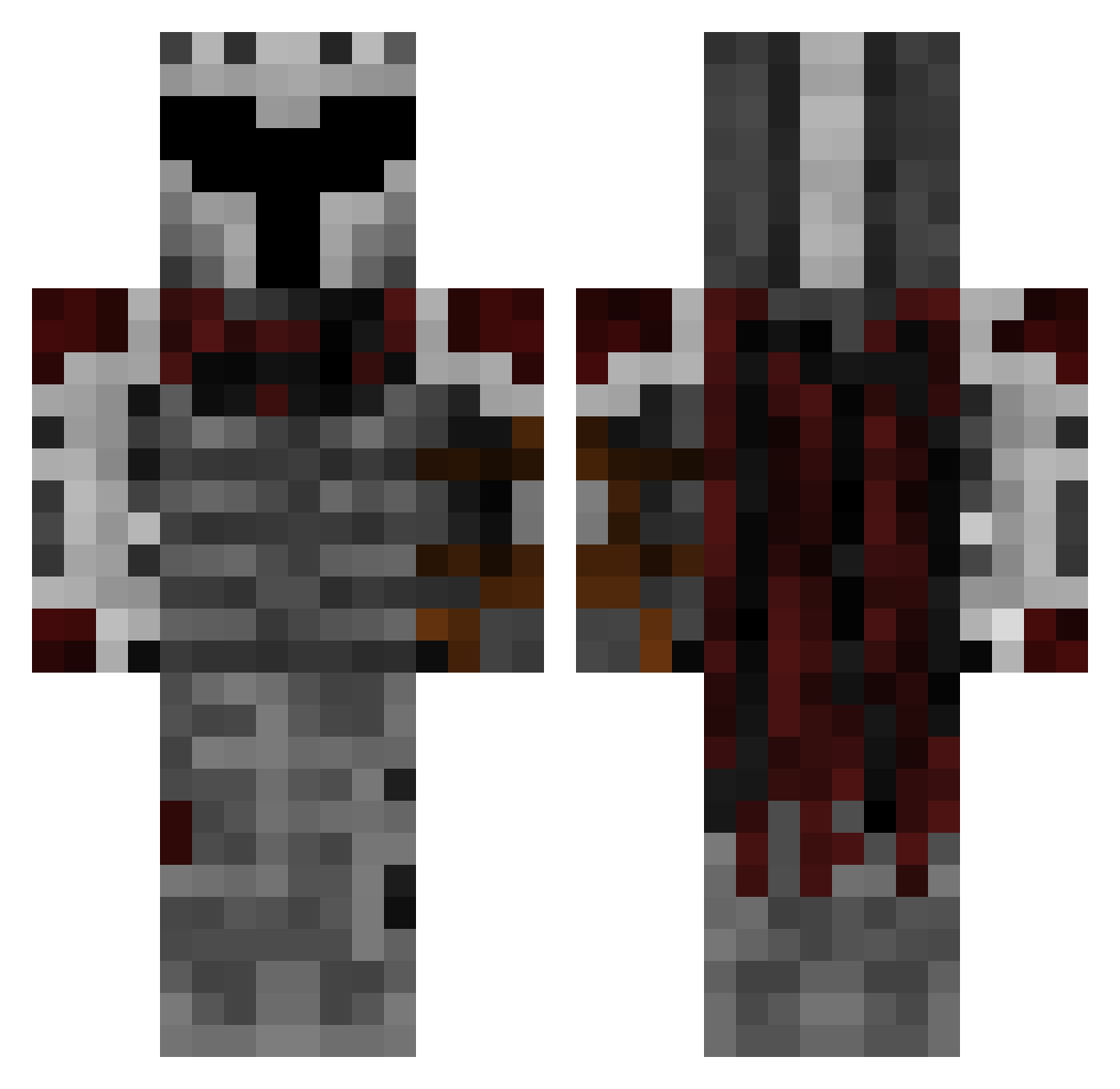 Exotic_pro Minecraft skin, front and back view