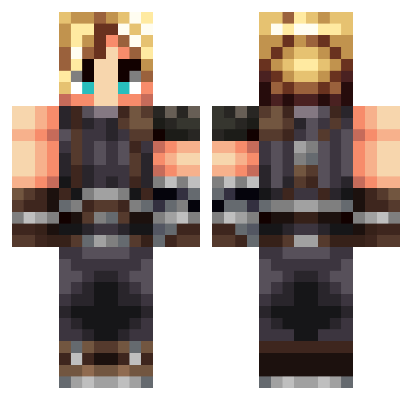 curdle_ Minecraft skin, front and back view