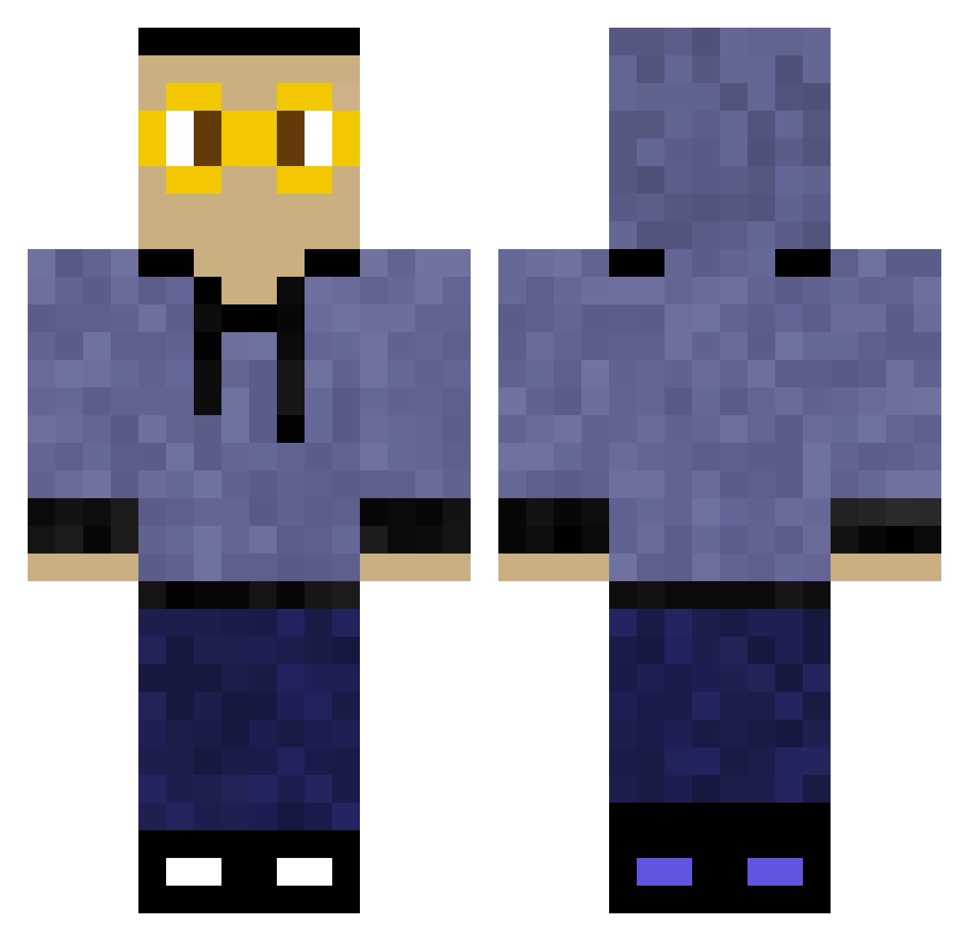 _Sam_exe Minecraft skin, front and back view
