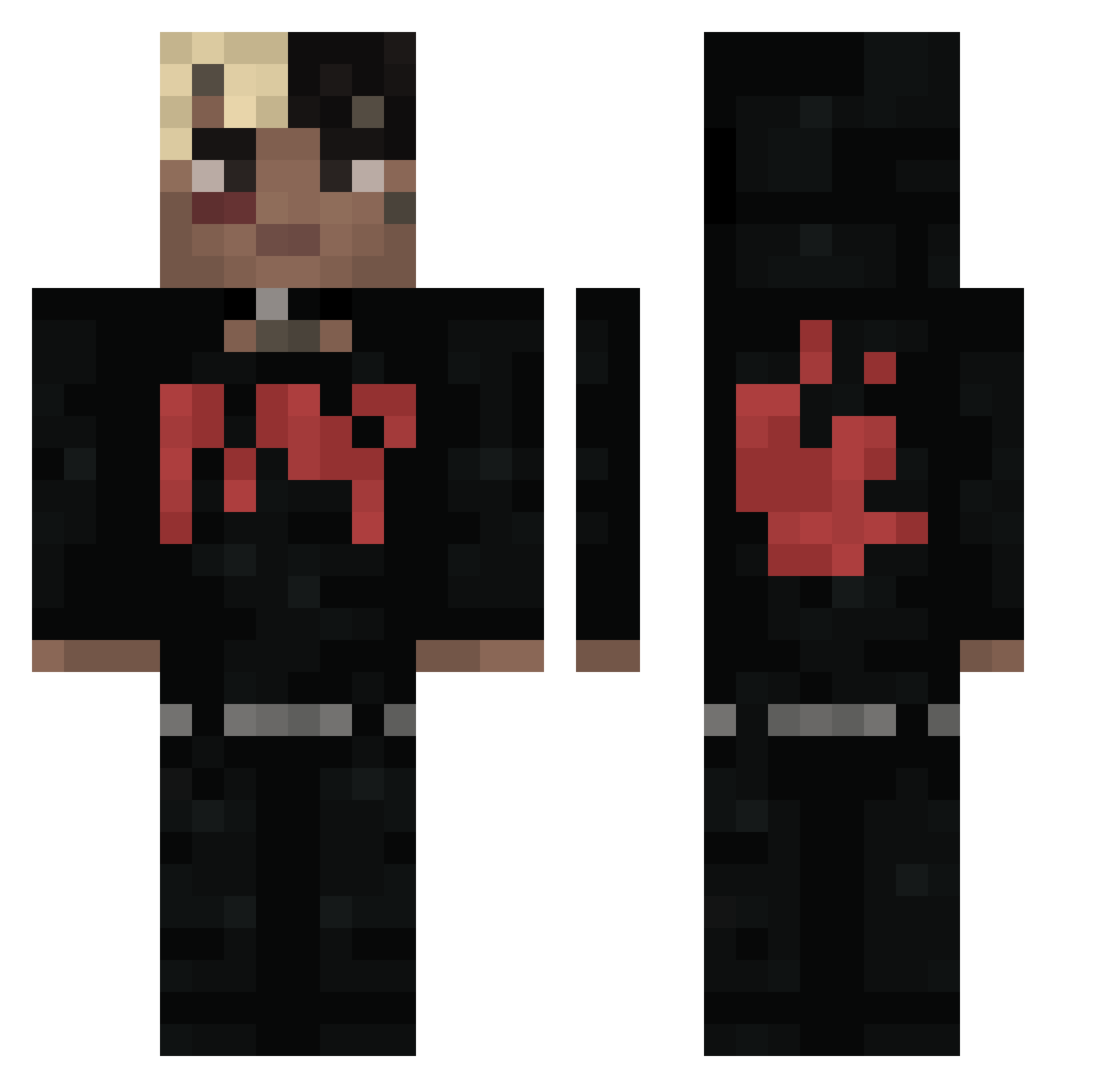 olkoski16 Minecraft skin, front and back view
