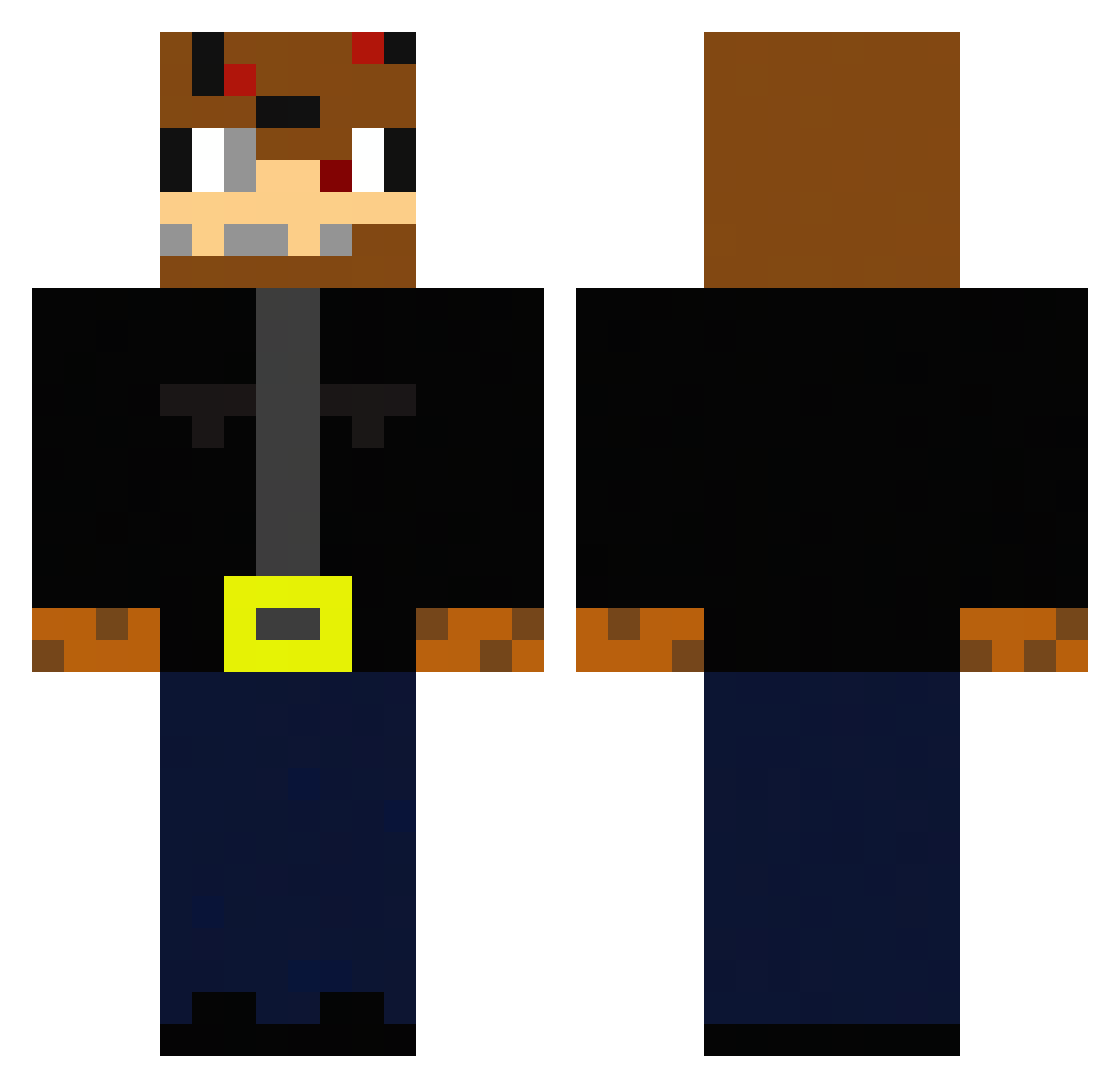 perusa1 Minecraft skin, front and back view