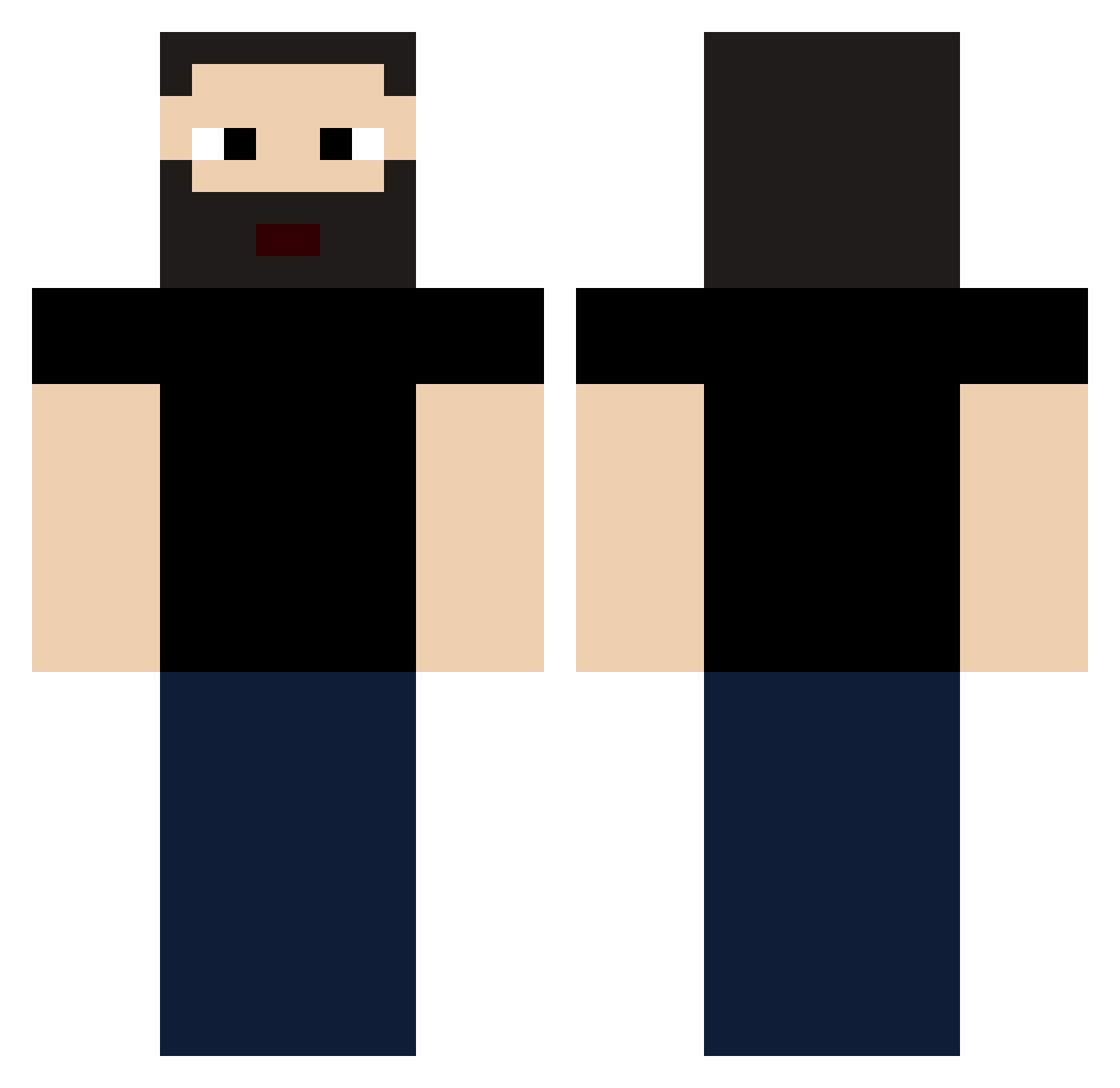 effector Minecraft skin, front and back view