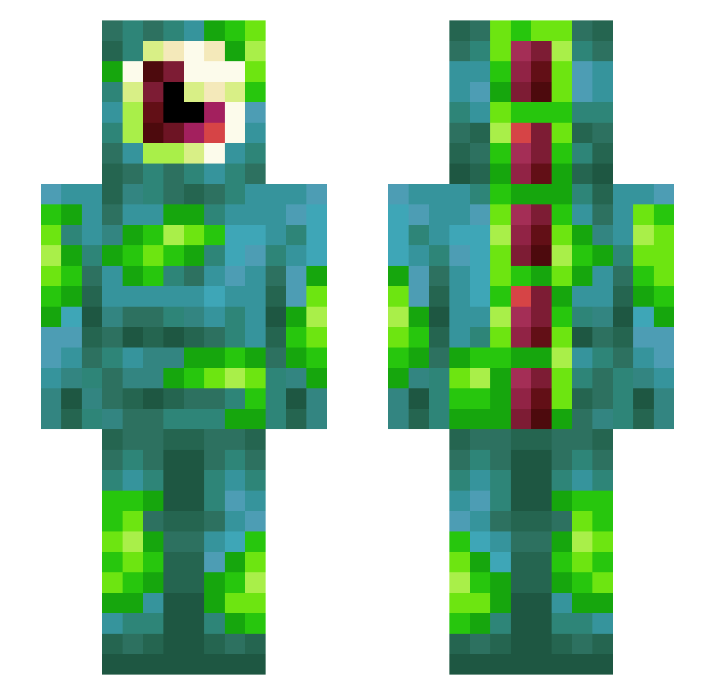 Friso_Fripouille Minecraft skin, front and back view