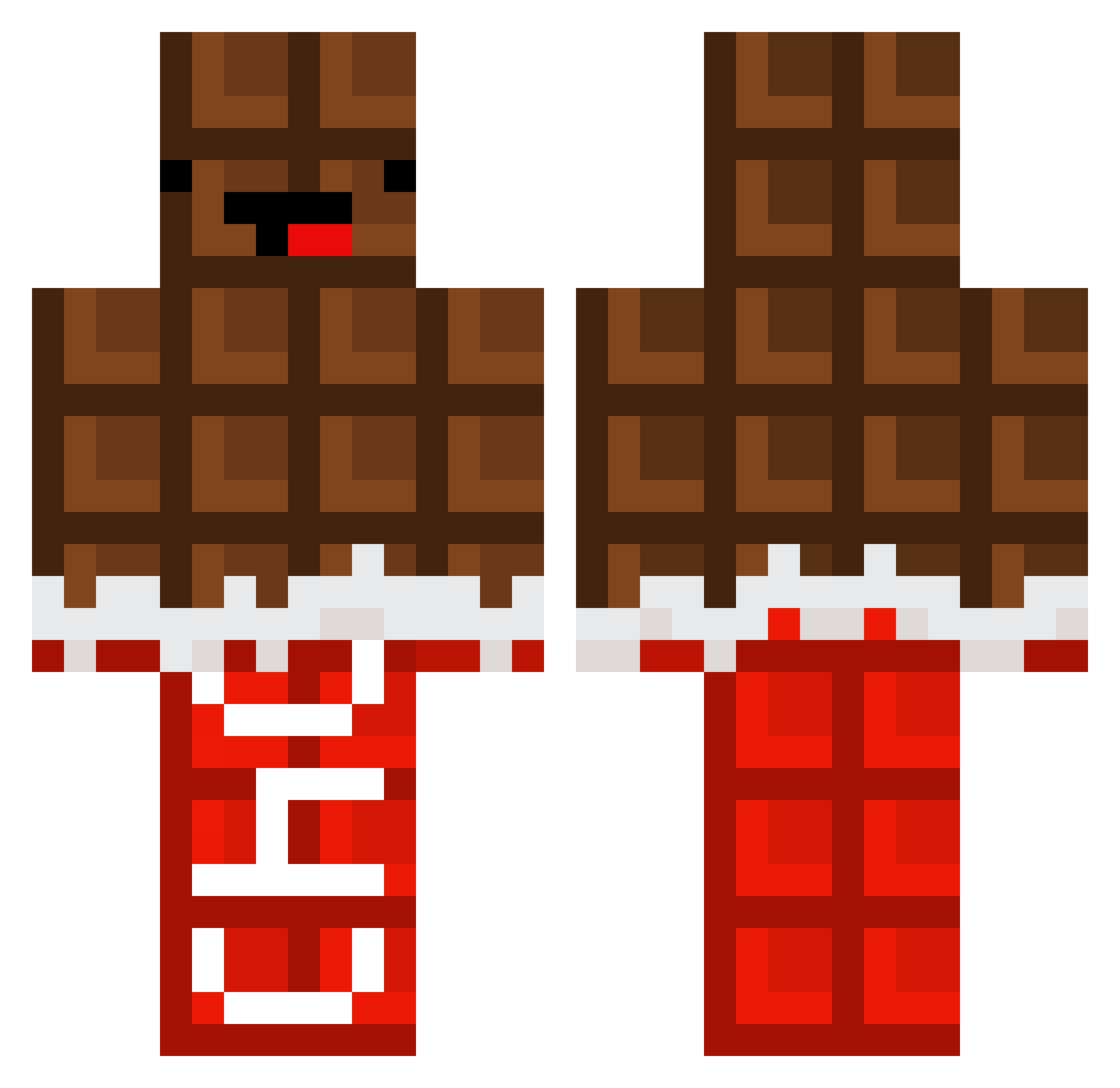 TheCocoPuff Minecraft skin, front and back view