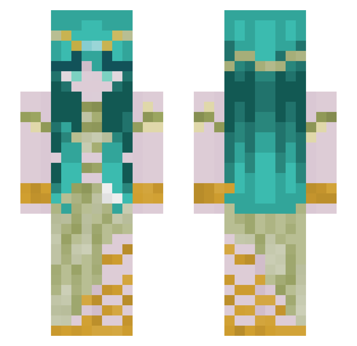 NinaruKatami Minecraft skin, front and back view