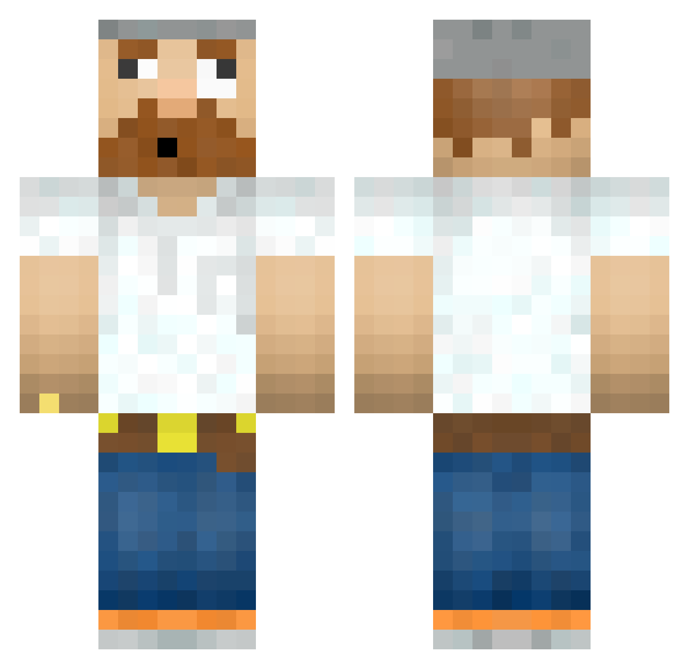 HugeHogHarold Minecraft skin, front and back view