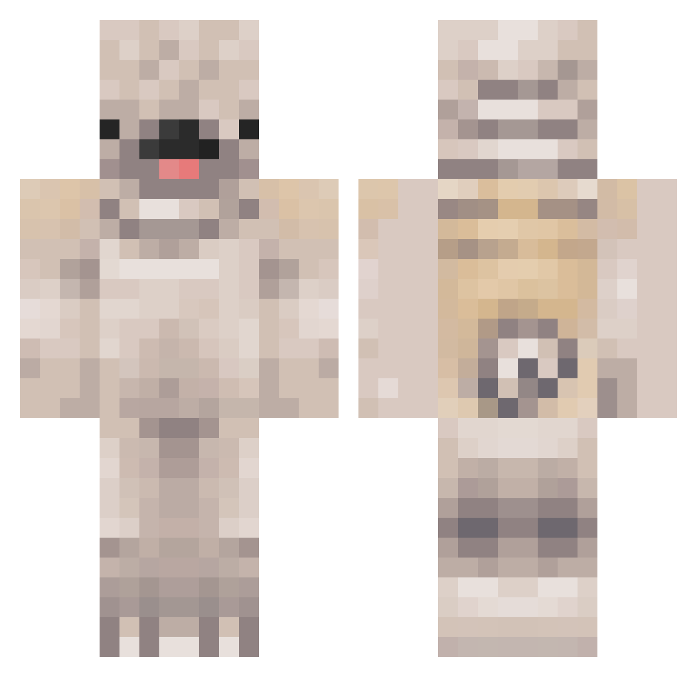 jonr03 Minecraft skin, front and back view