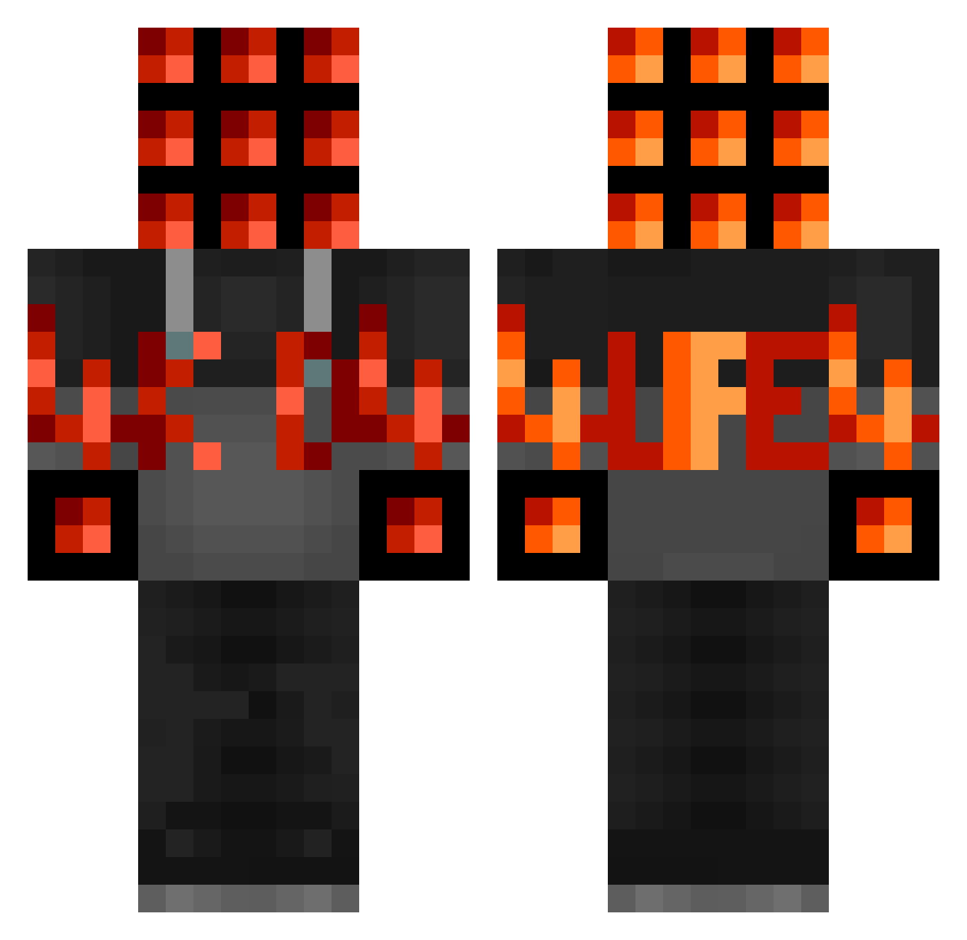 Wannes2003 Minecraft skin, front and back view