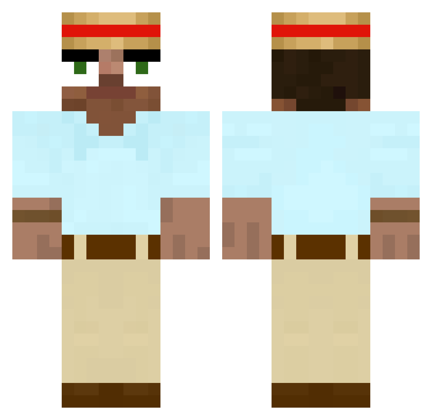 radiant7cps Minecraft skin, front and back view