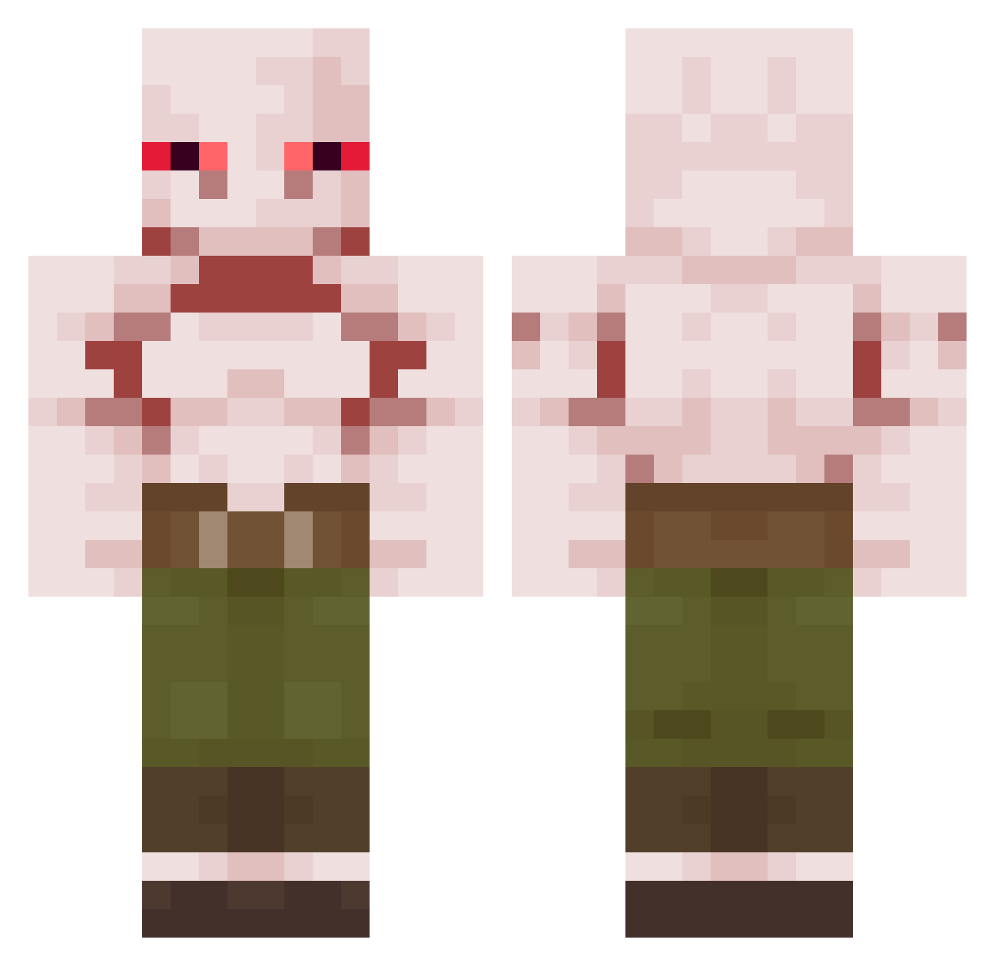ThePeach2520 Minecraft skin, front and back view