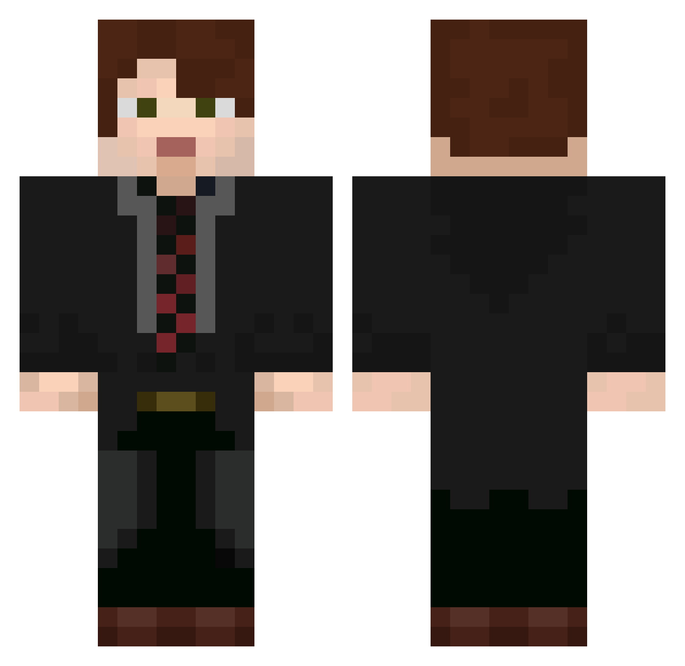 TheIsraelDrone15 Minecraft skin, front and back view