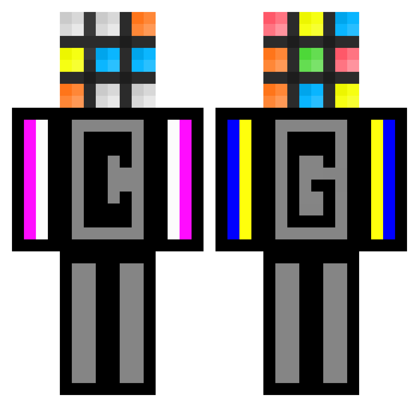 gu_cheng001 Minecraft skin, front and back view
