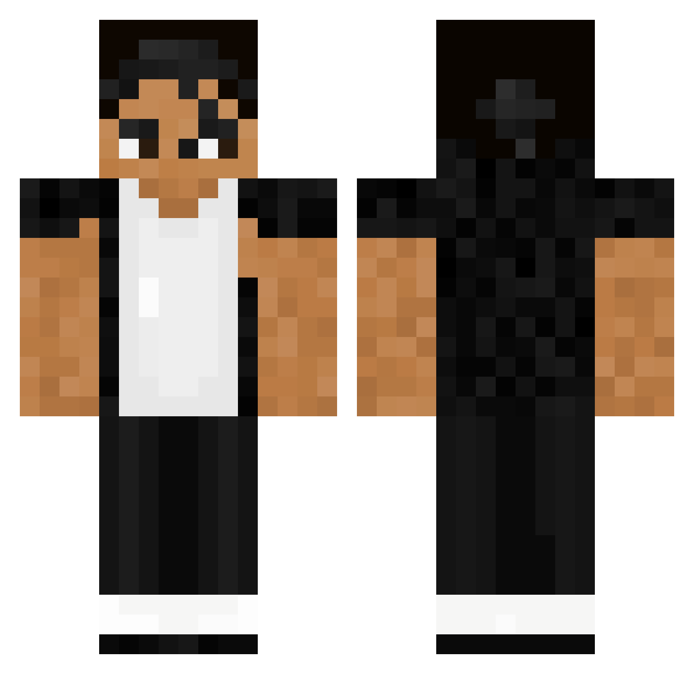 AlvarTheMaster Minecraft skin, front and back view