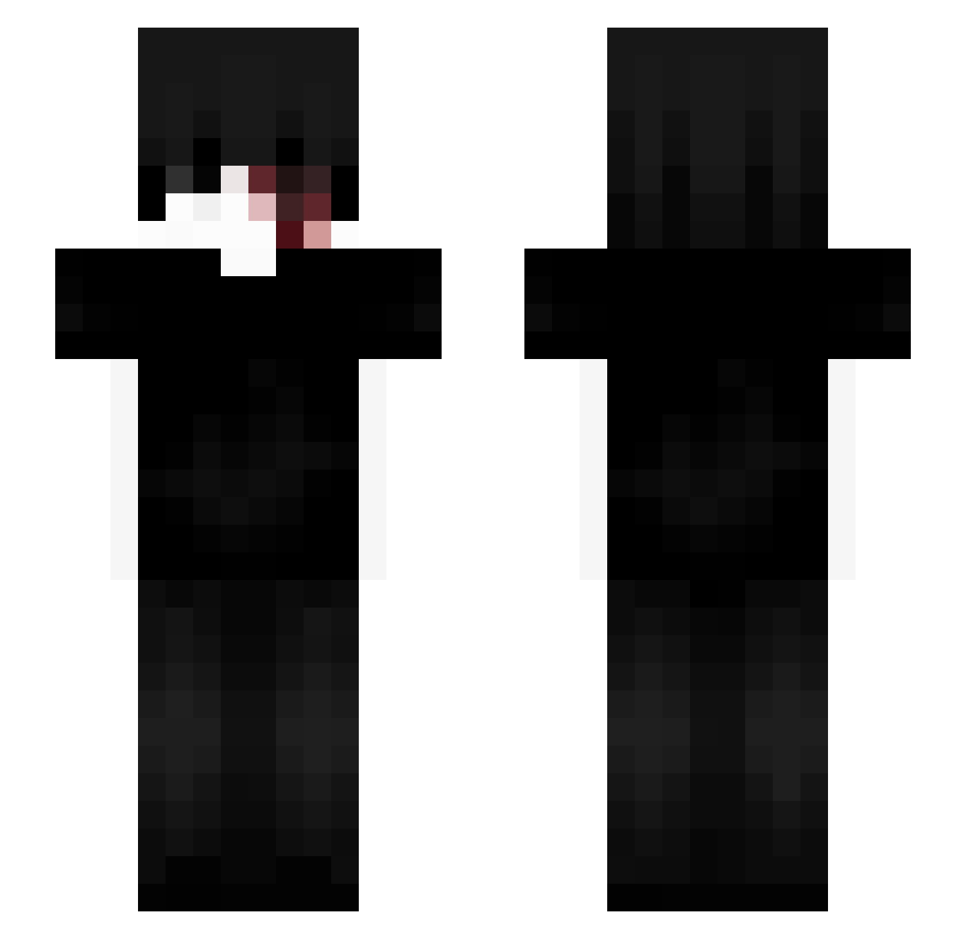 mttsusk Minecraft skin, front and back view
