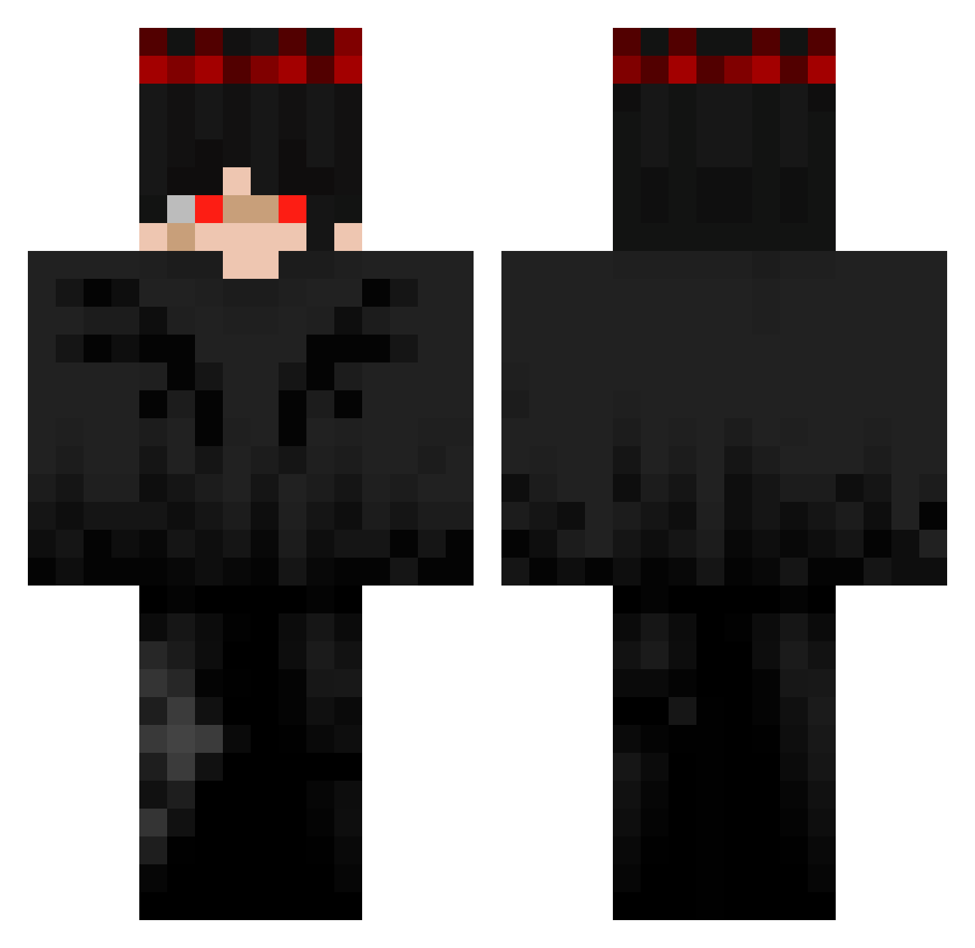 Meiniejr007 Minecraft skin, front and back view