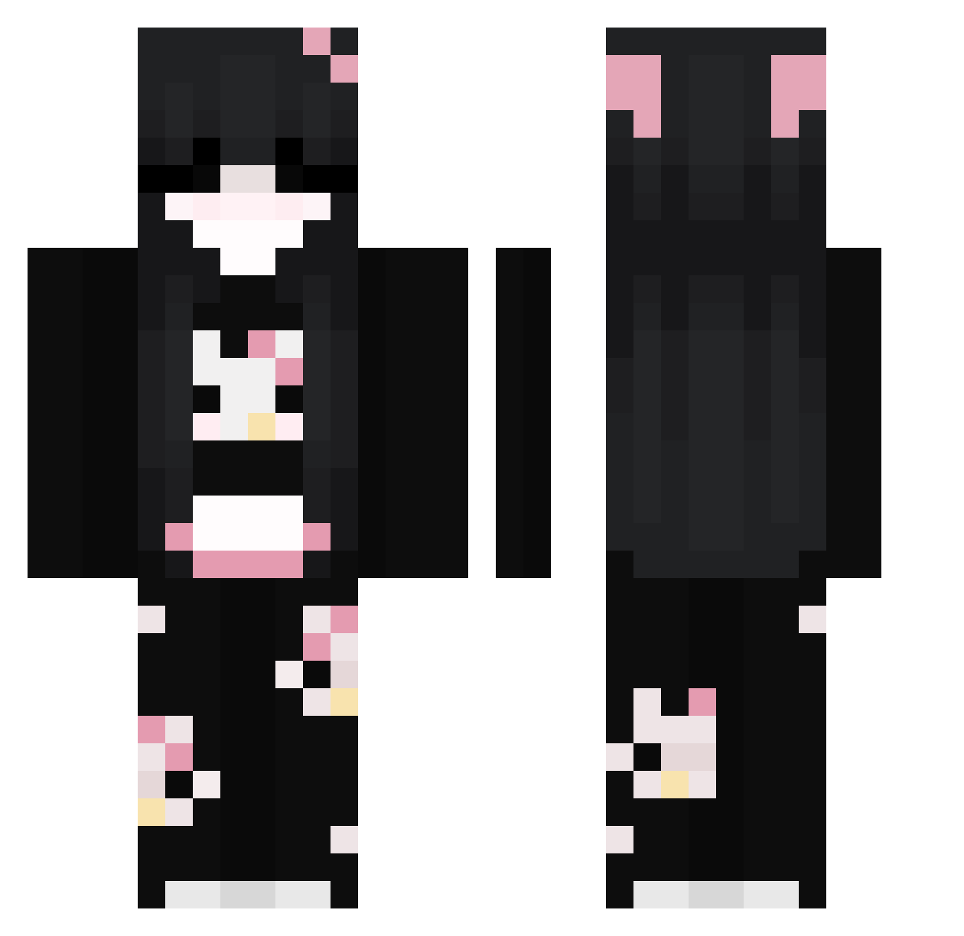 Mavolyn Minecraft skin, front and back view