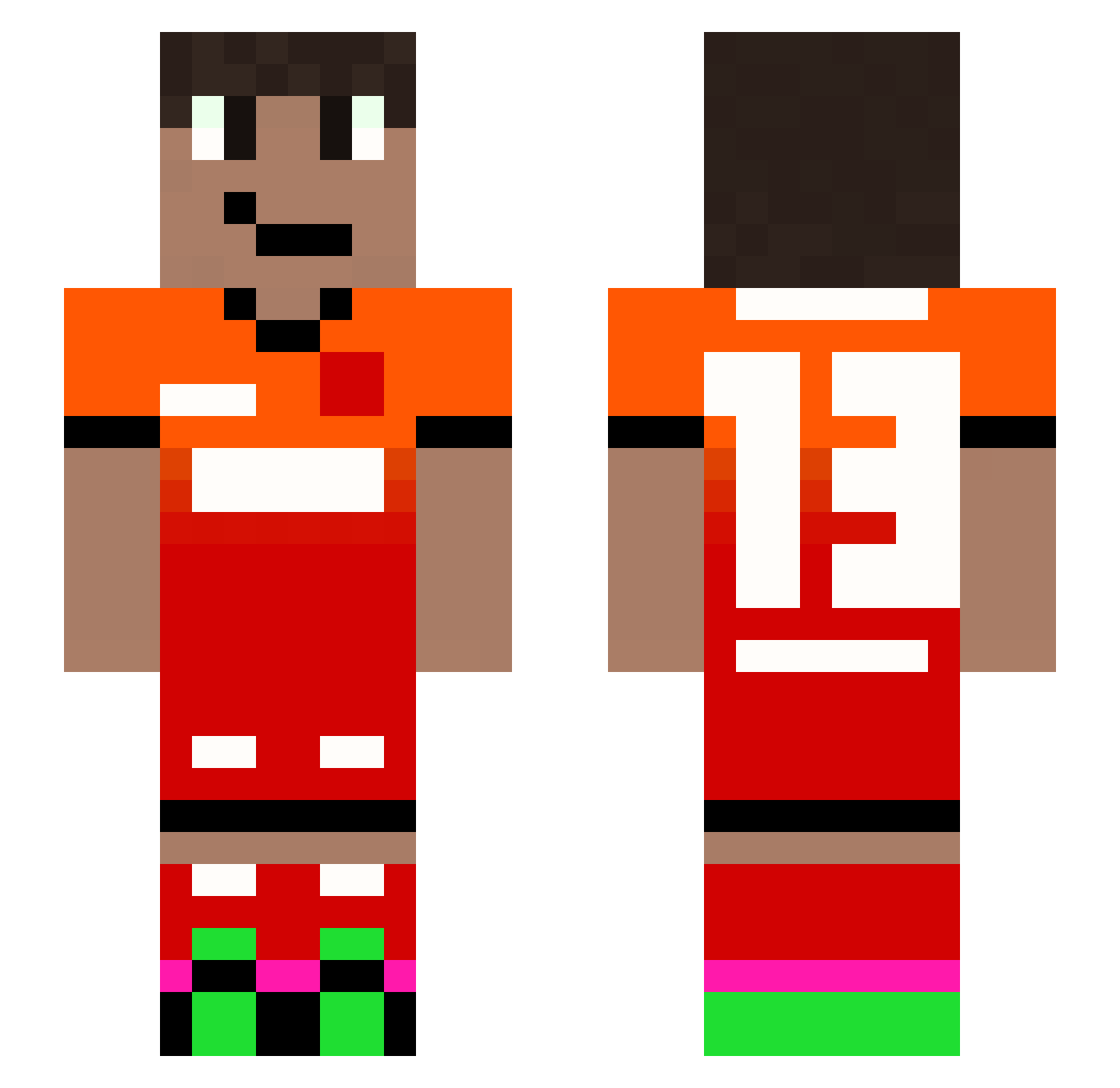 OlafMarschall Minecraft skin, front and back view