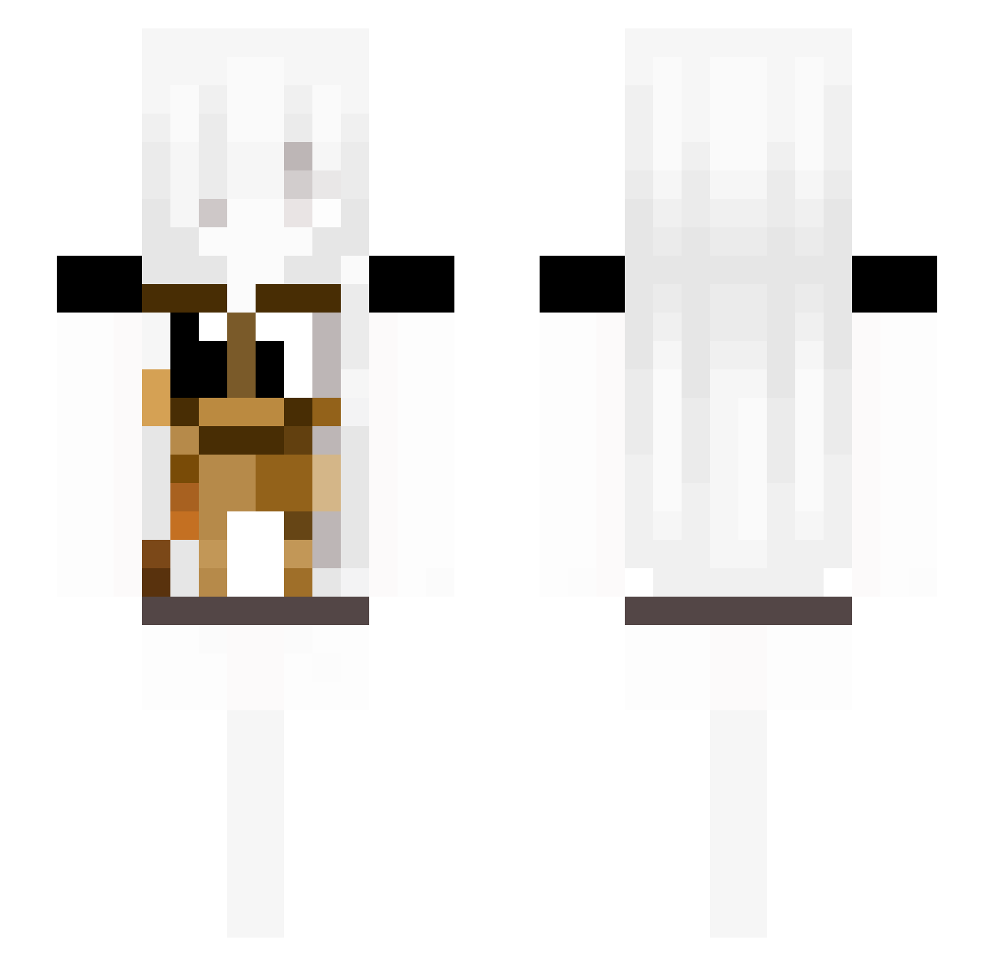 veloing Minecraft skin, front and back view
