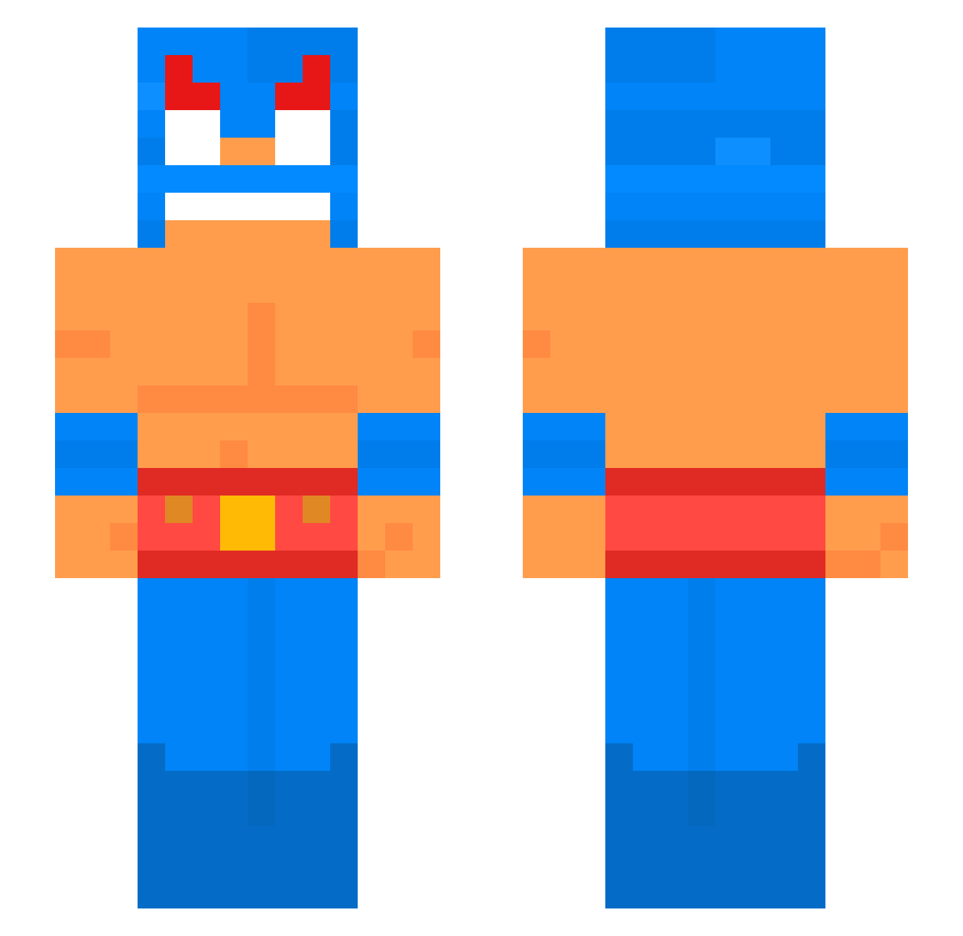 Czpysiu Minecraft skin, front and back view