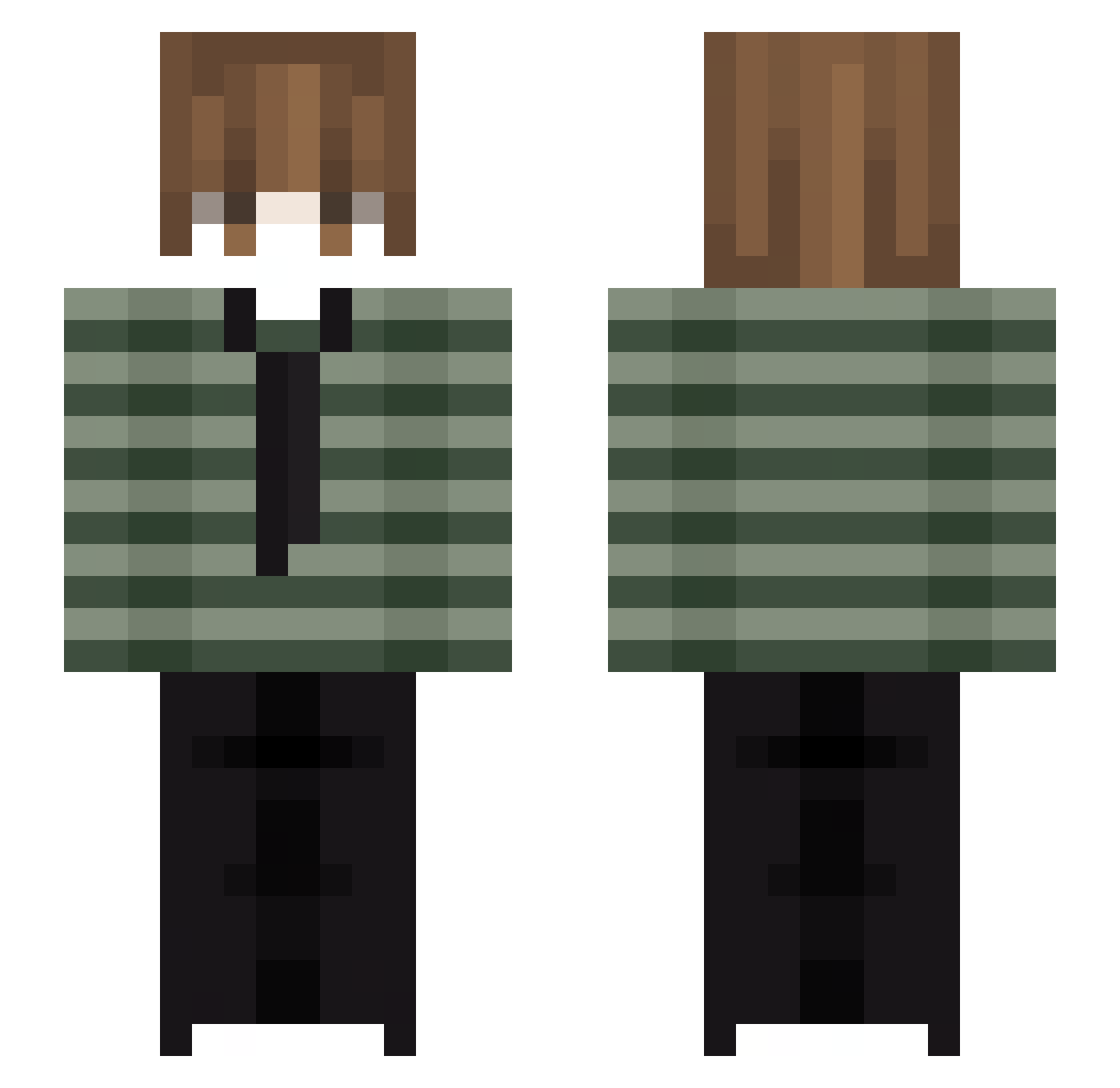 snickcudeferro Minecraft skin, front and back view