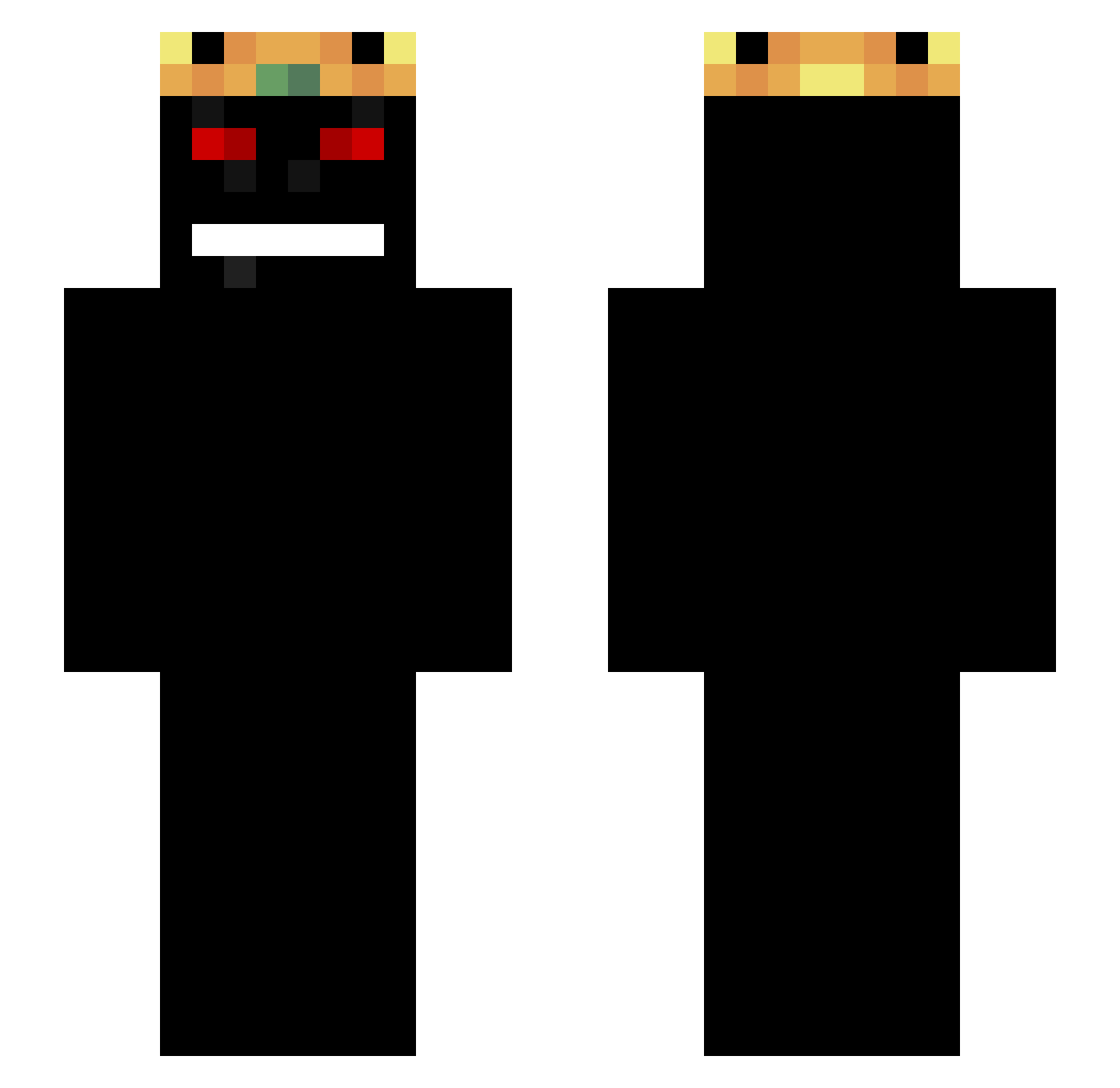 reggiehere Minecraft skin, front and back view
