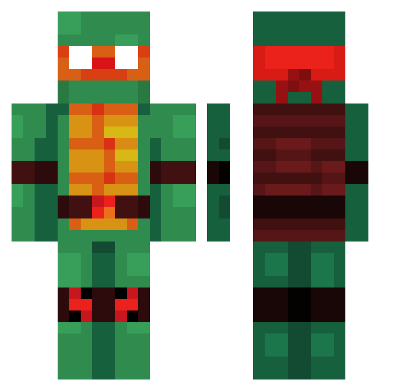 SuperrChud67 Minecraft skin, front and back view