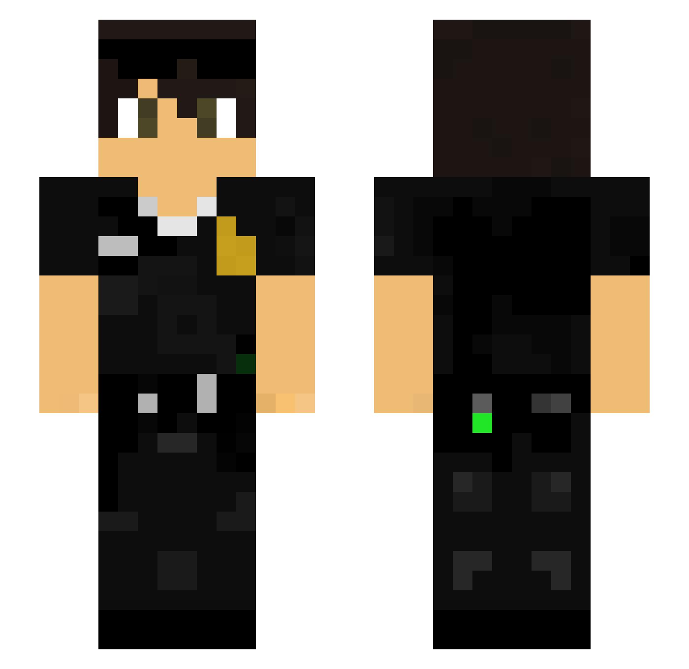 SugarDx Minecraft skin, front and back view