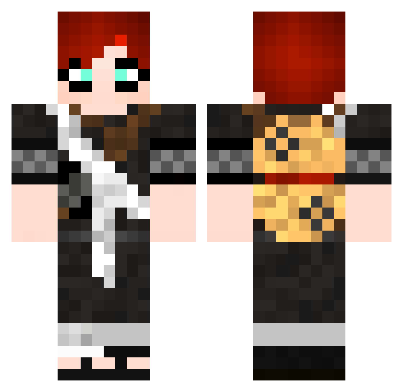 BryanVictor Minecraft skin, front and back view
