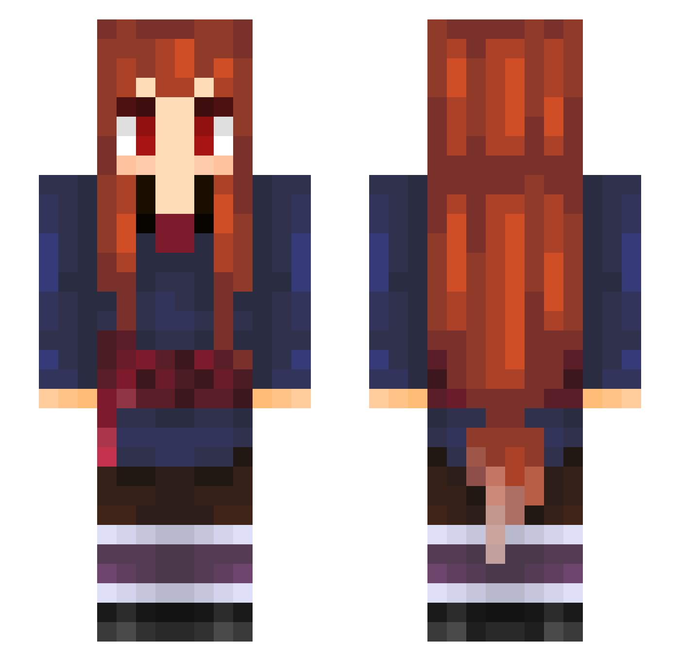 Lawrence28 Minecraft skin, front and back view